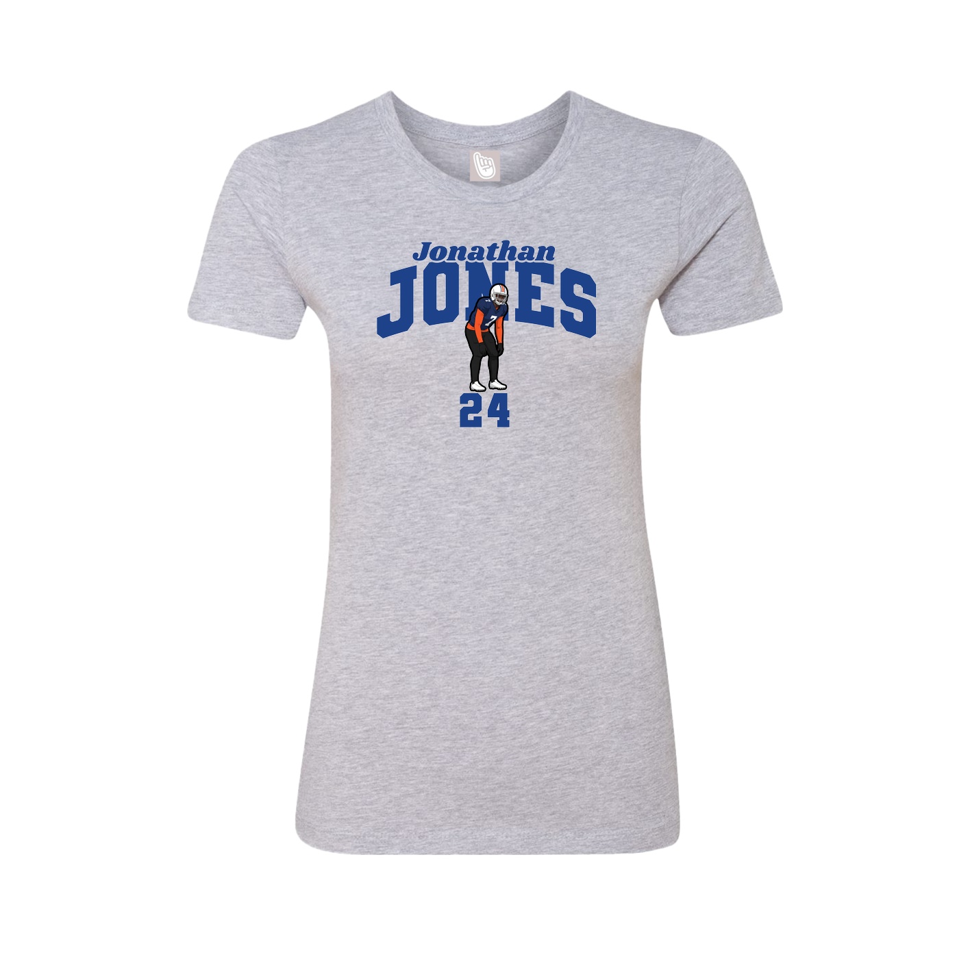 Fitted Women's Tee — Signature Arch in Grey