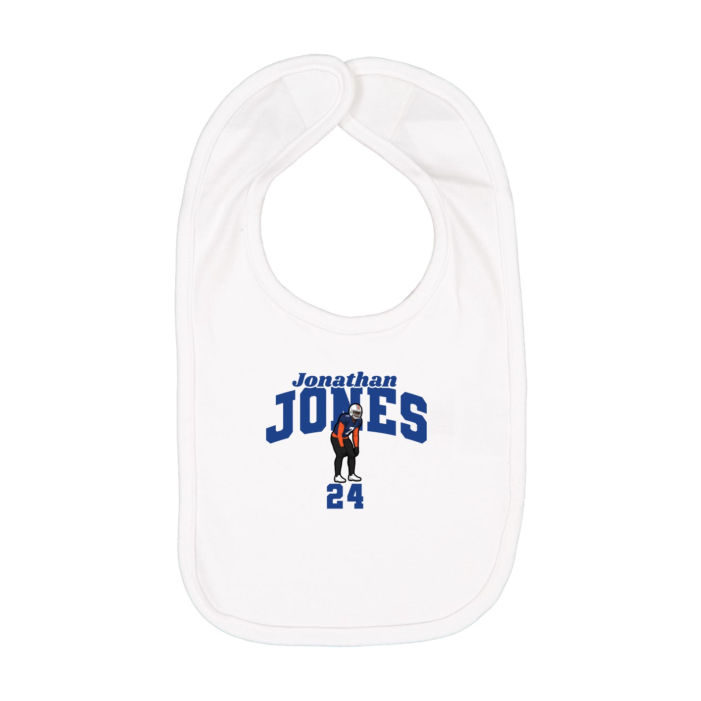 Infant Bib — Signature Arch in White