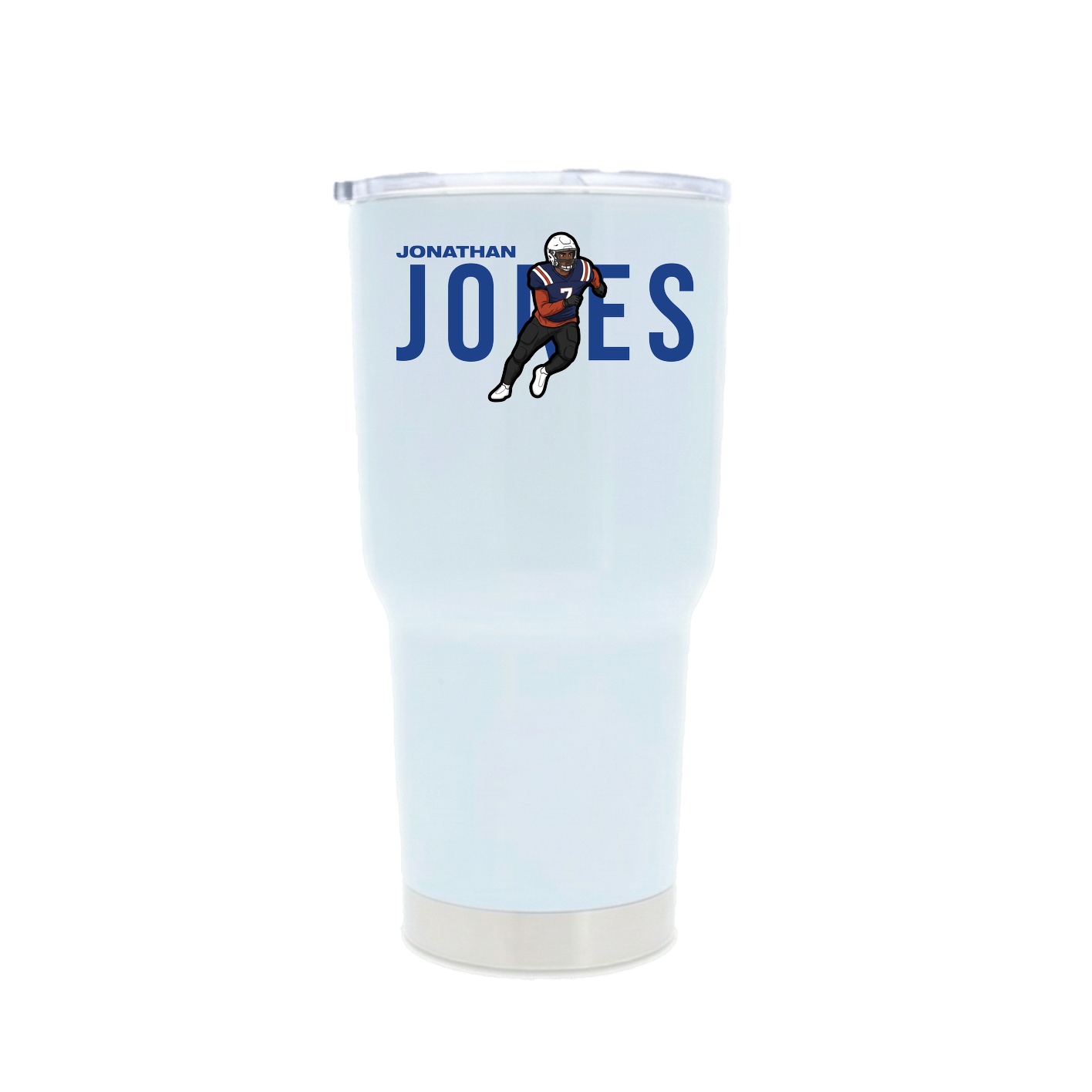 30oz Stainless Steel Tumbler — Player Name in White