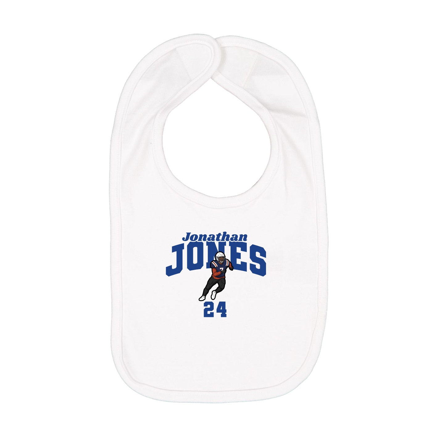 Infant Bib — Signature Arch in White