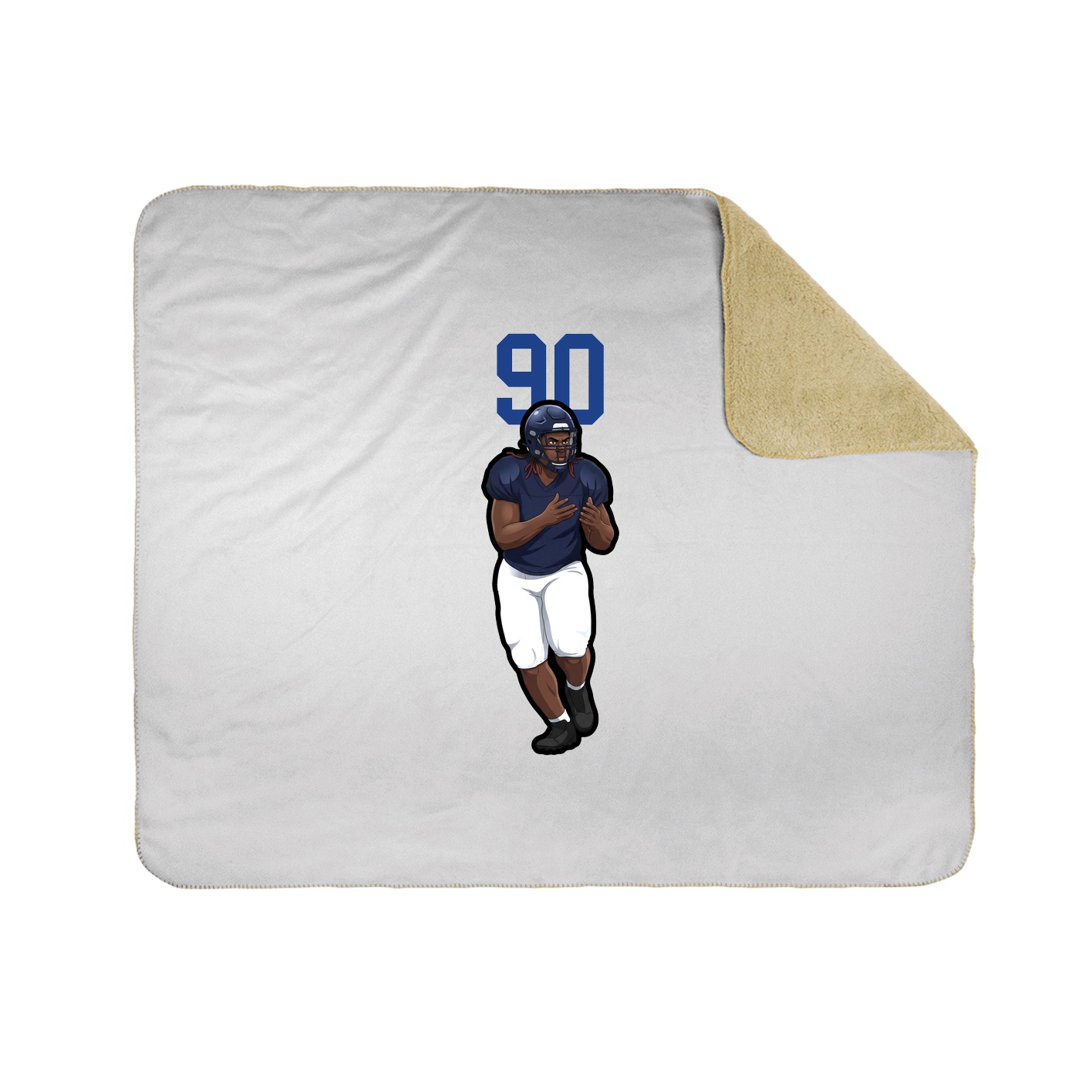 Throw Blanket — Number Top in White