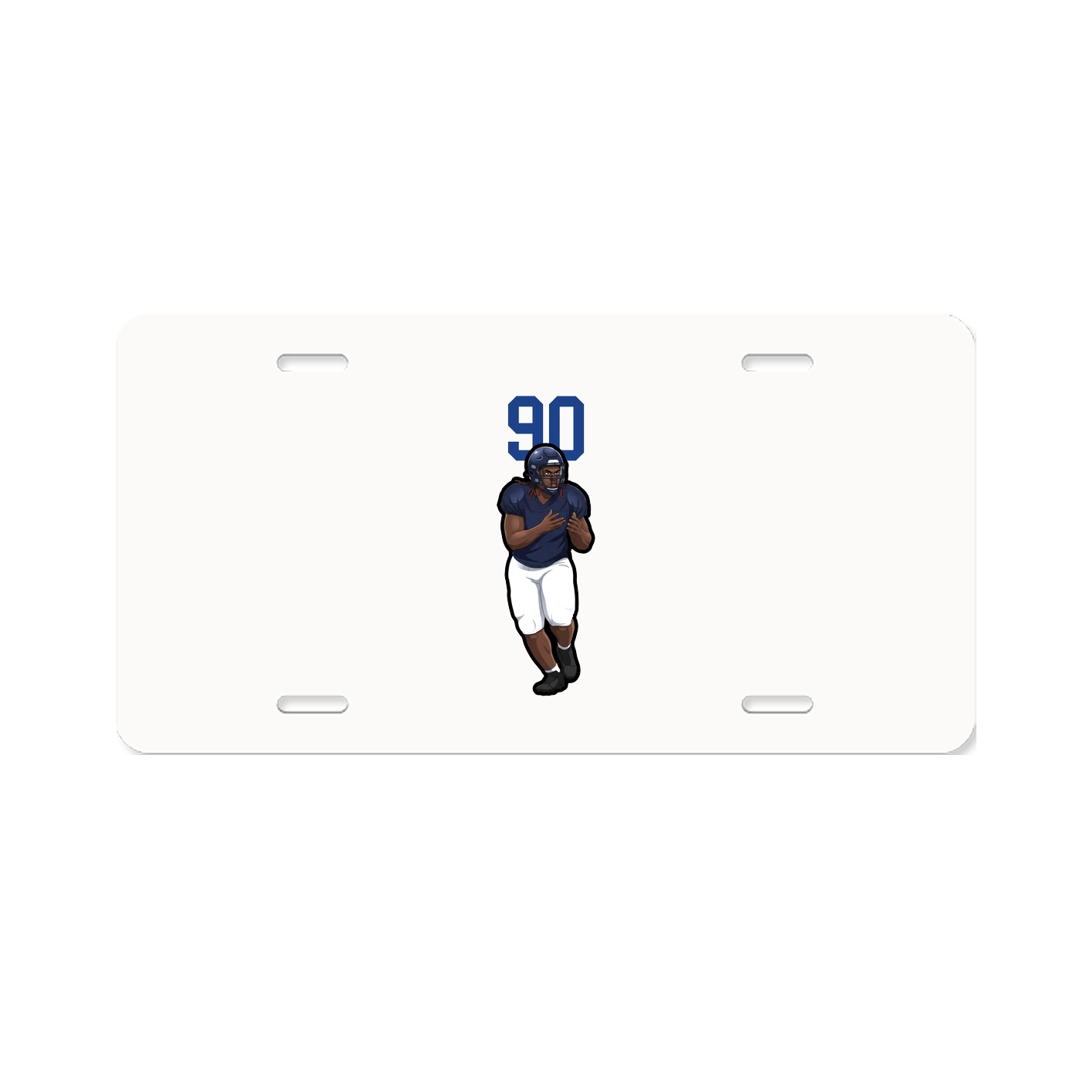 License Plate — Number Top in Classic