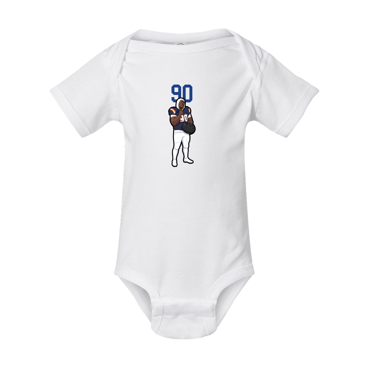 Baby Onesie — Number Top in White