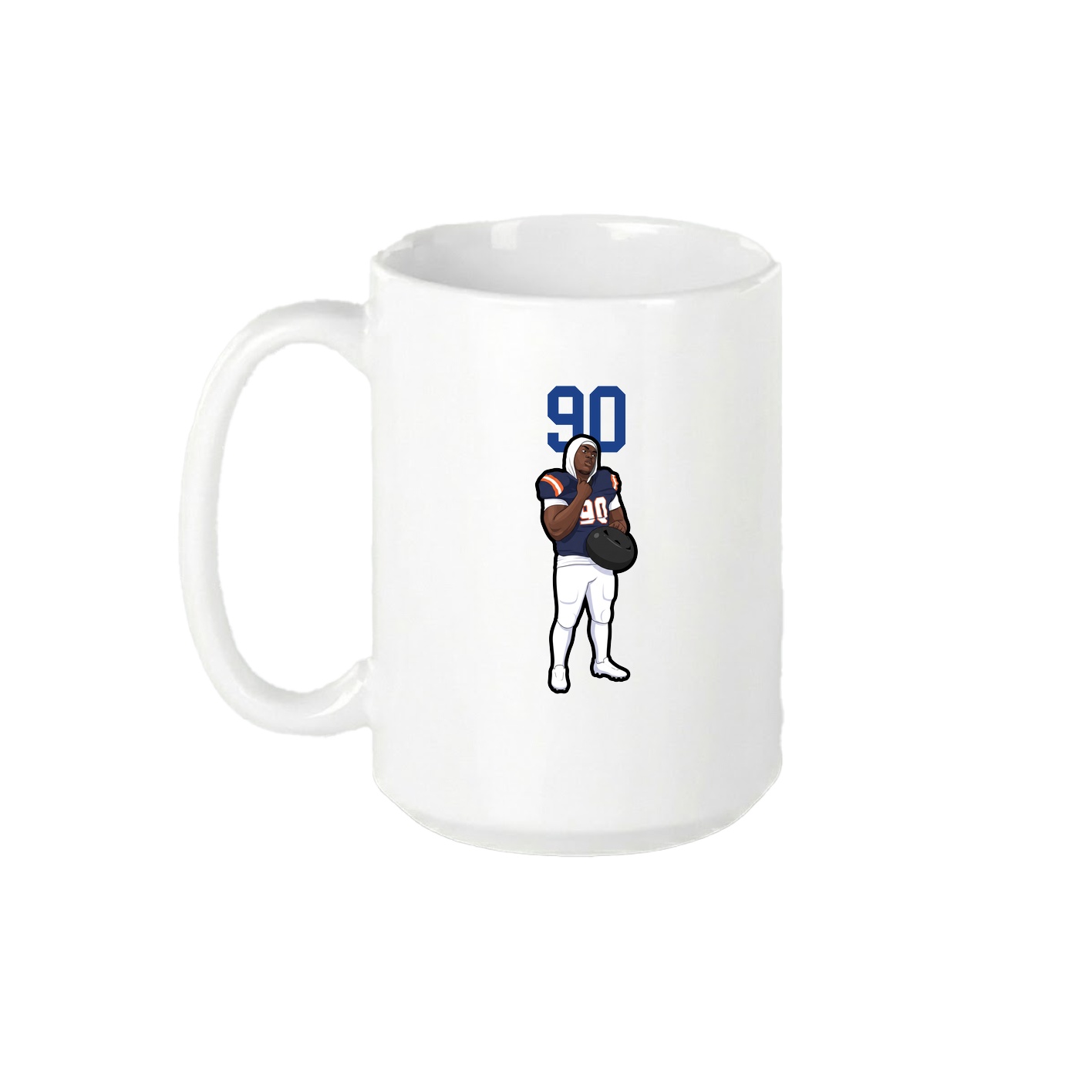 15oz Coffee Mug — Number Top in White