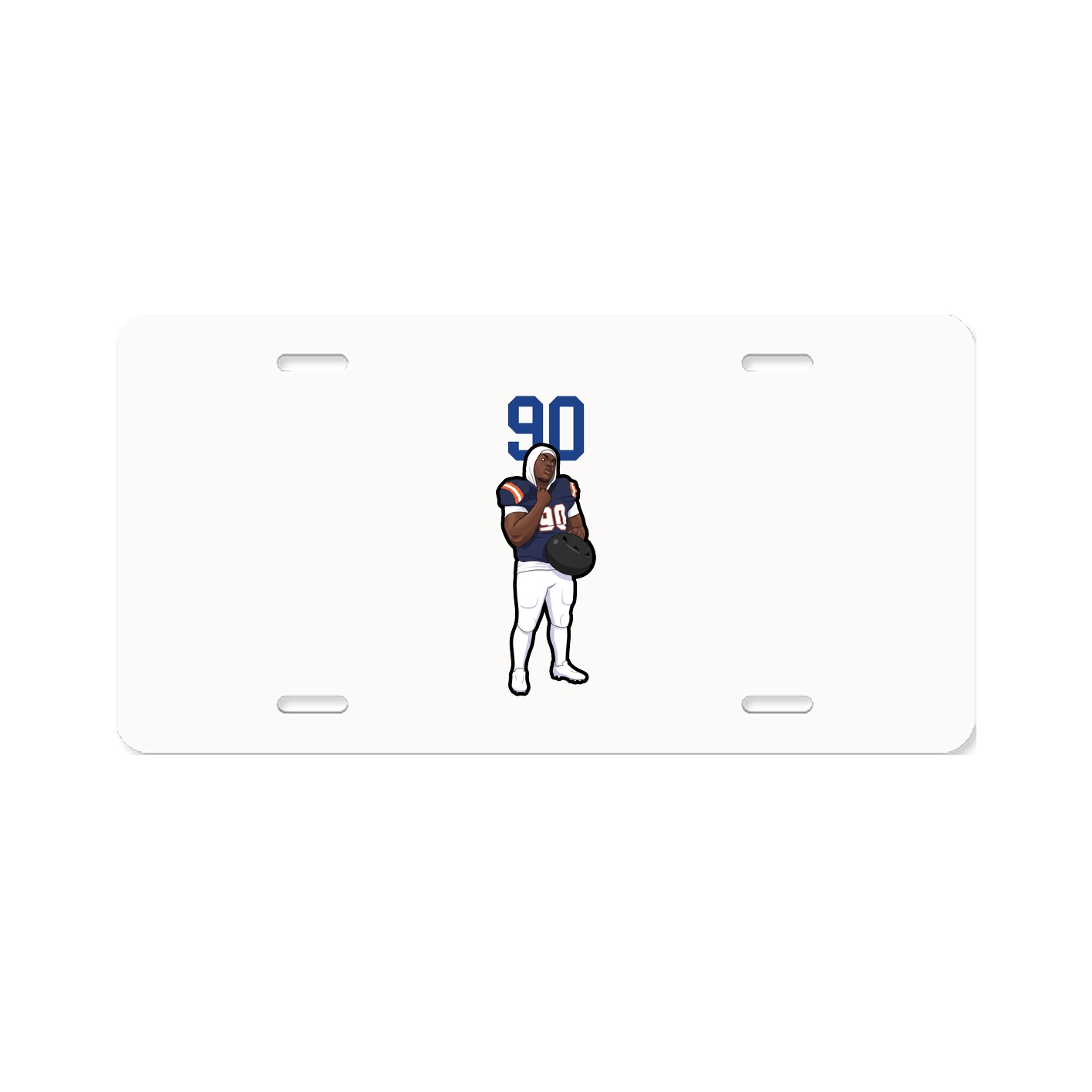 License Plate — Number Top in Classic