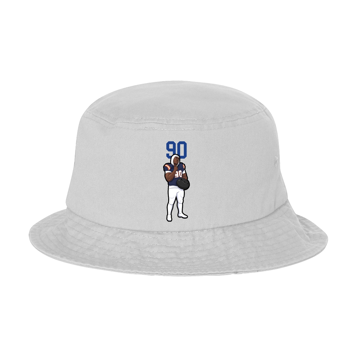 Bucket Cap — Number Top in White
