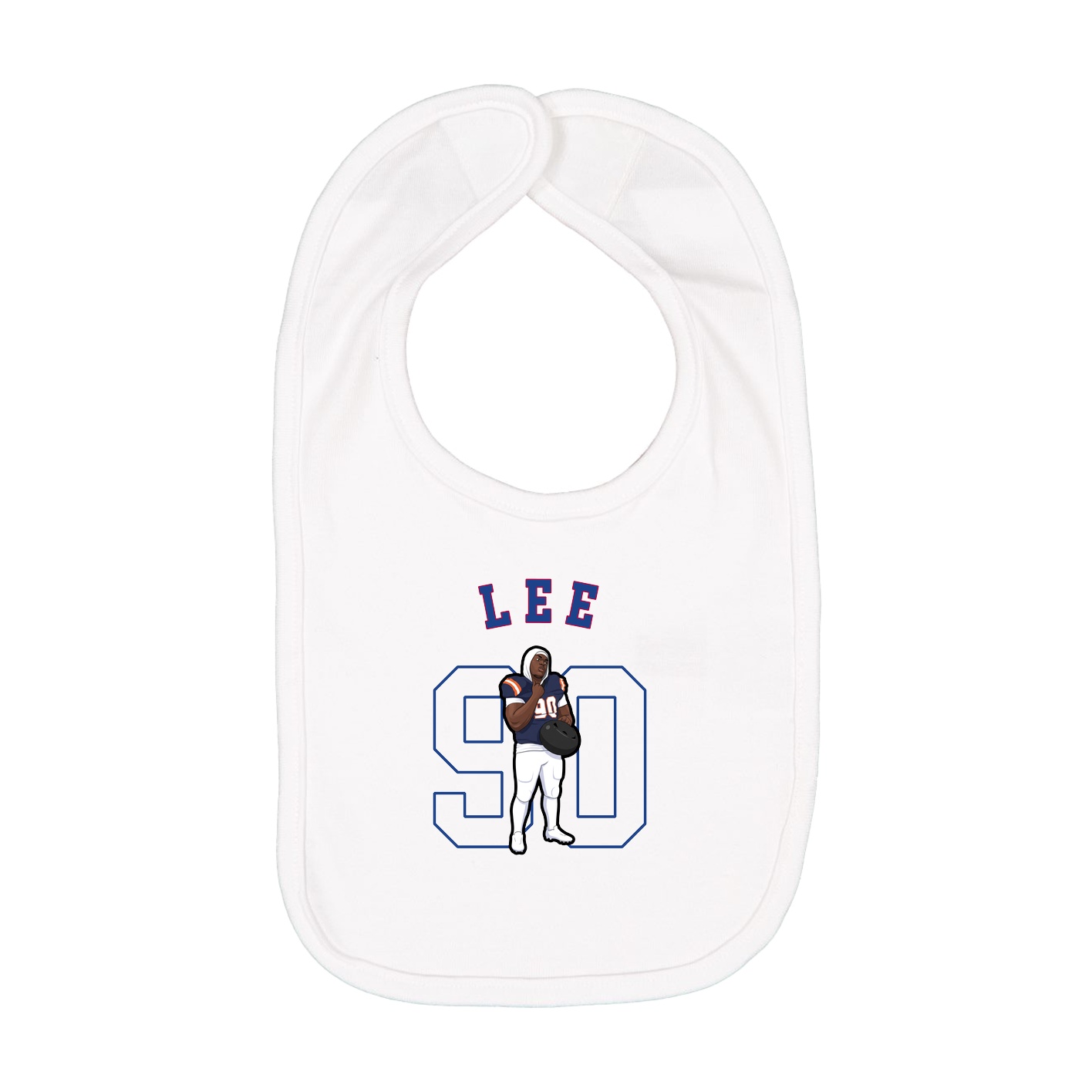 Infant Bib — Shirsey Arch in White