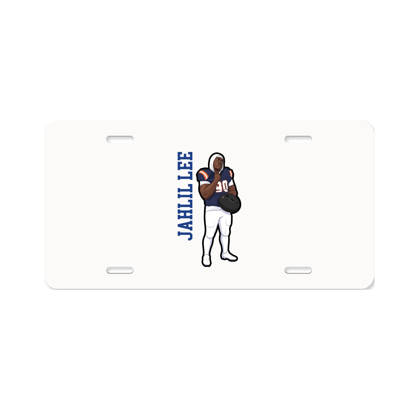 License Plate — Name Vertical in Classic