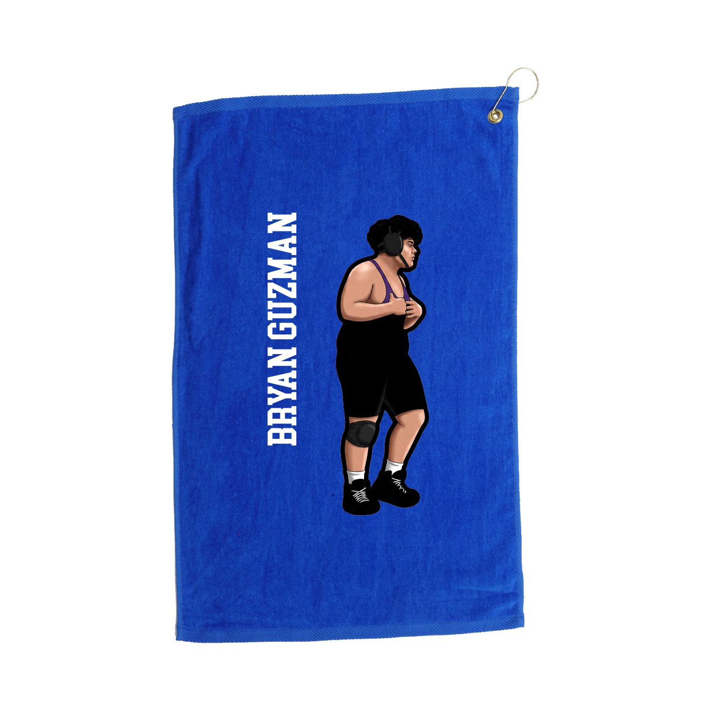 Golf Towel — Name Vertical in Royal