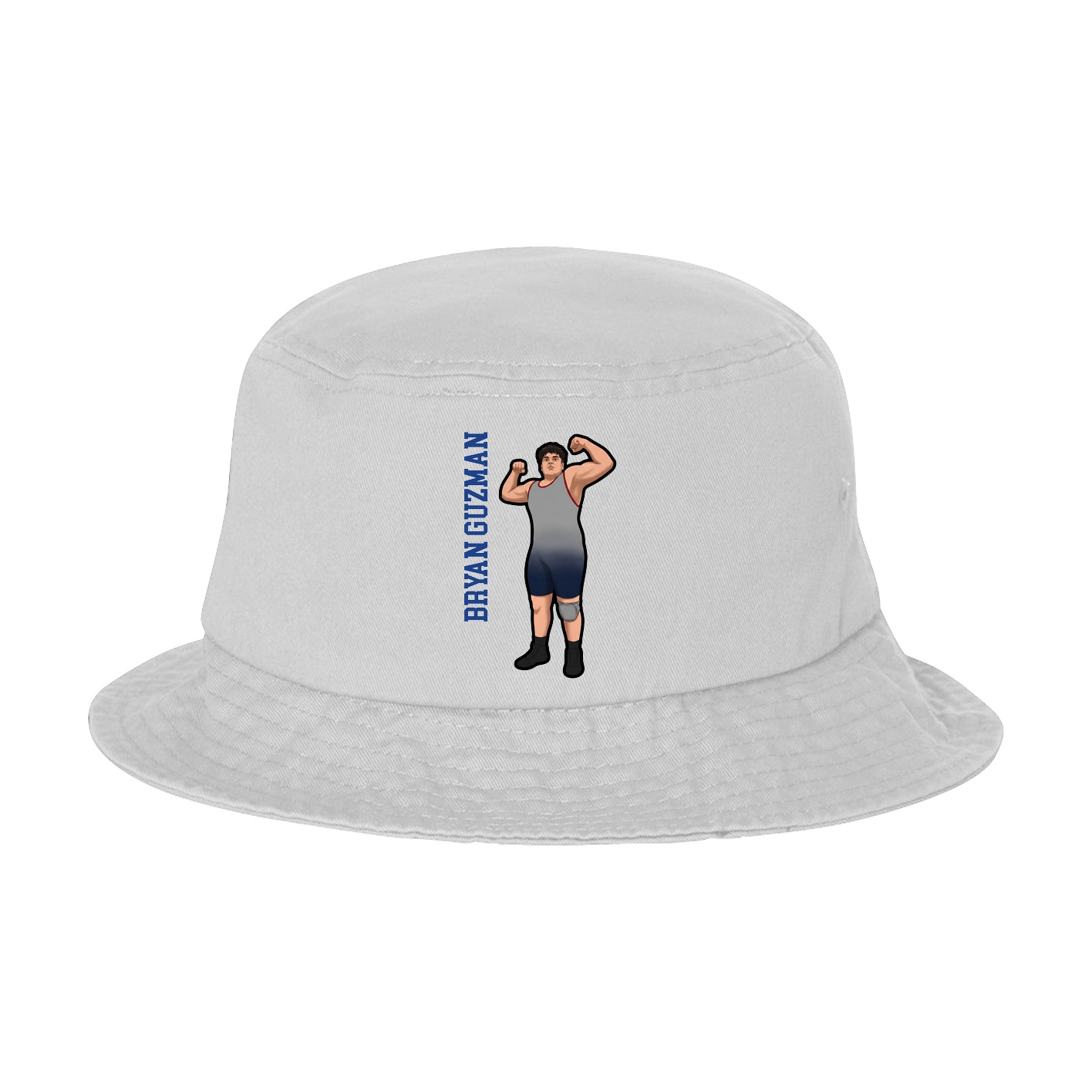 Bucket Cap — Name Vertical in White