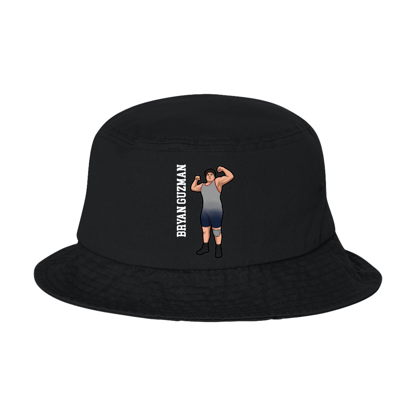 Bucket Cap — Name Vertical in Black