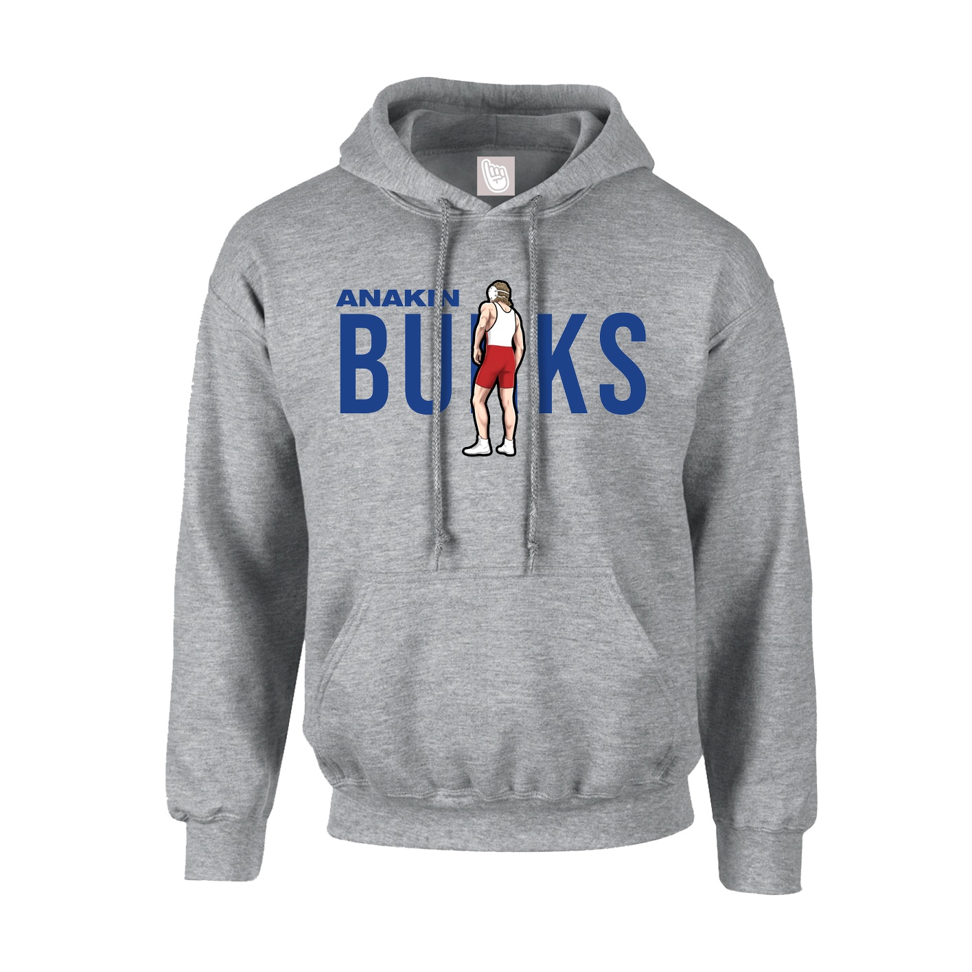 Youth Hoodie — Player Name in Grey