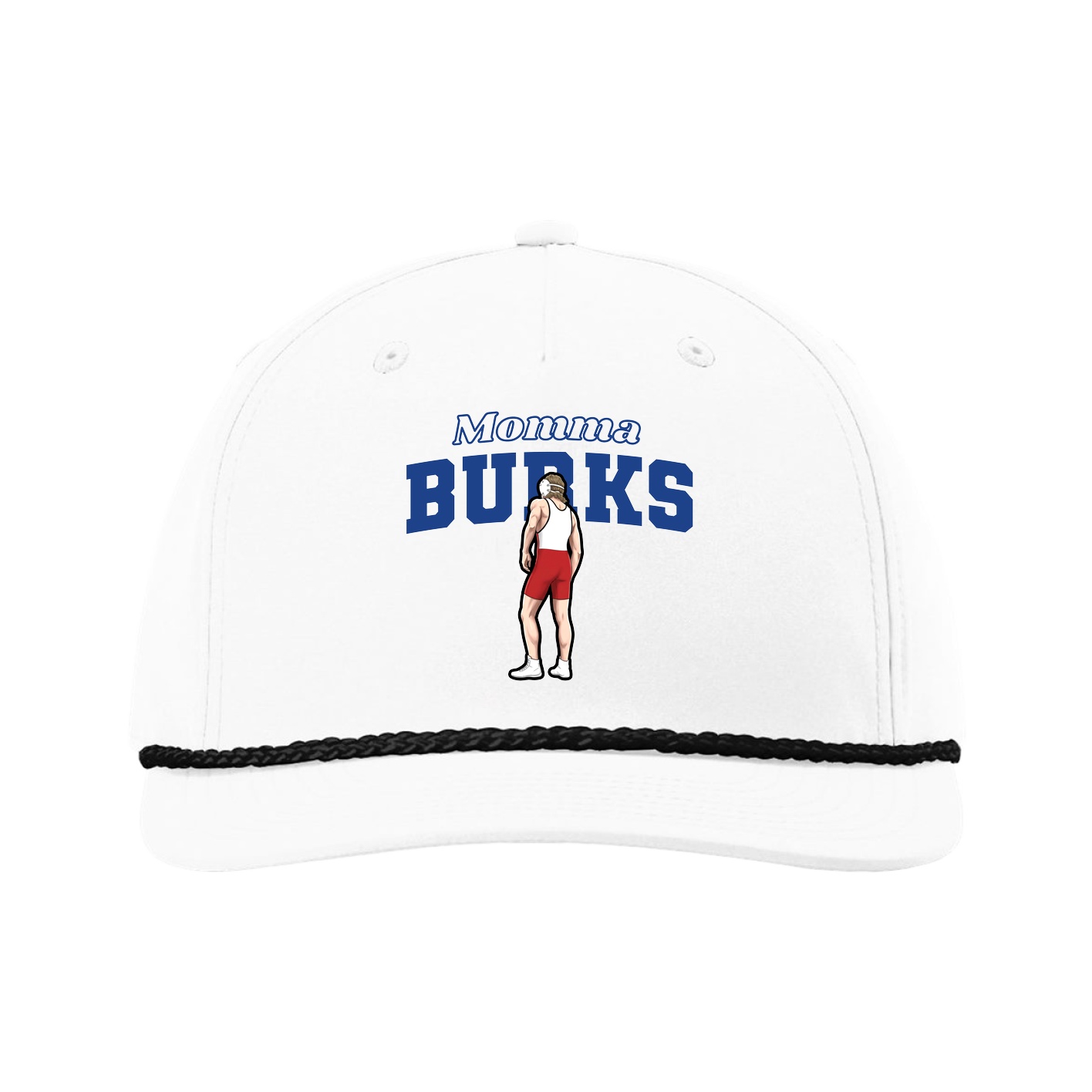 Five-Panel Classic Rope Cap — Mothers Day Block in White