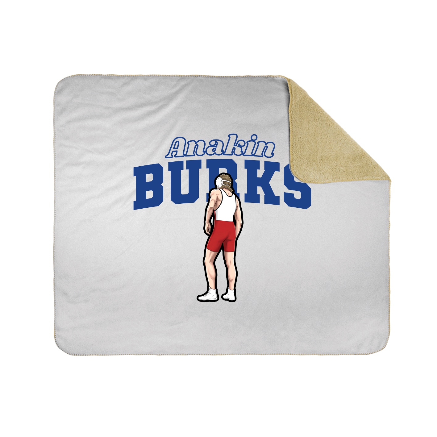 Throw Blanket — Name Arch in White