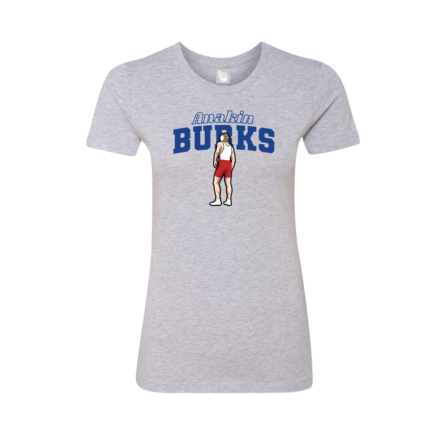 Womens Tee — Name Arch in Grey