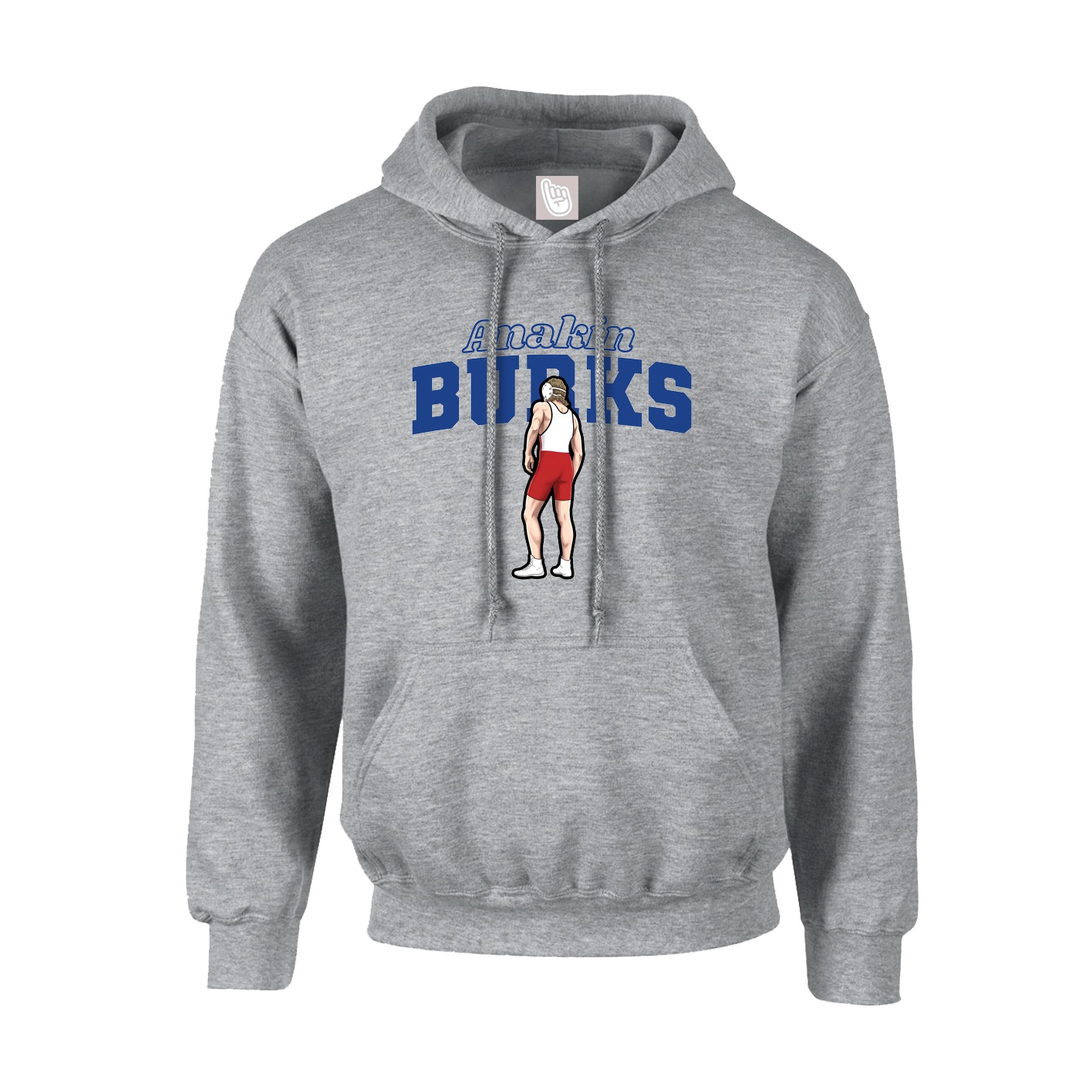 Hoodie — Name Arch in Grey