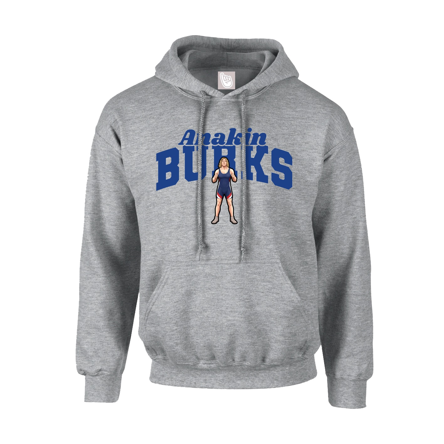 Youth Hoodie — Signature Arch in Grey