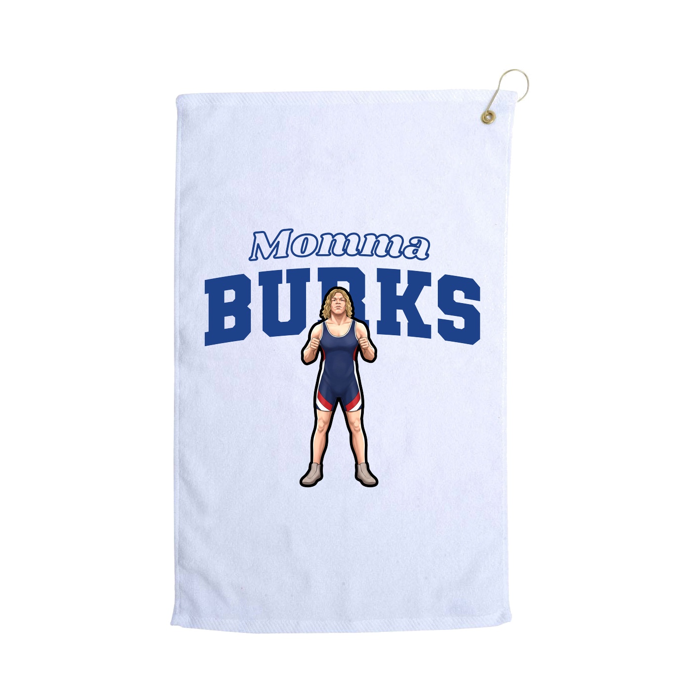 Golf Towel — Mothers Day Block in White