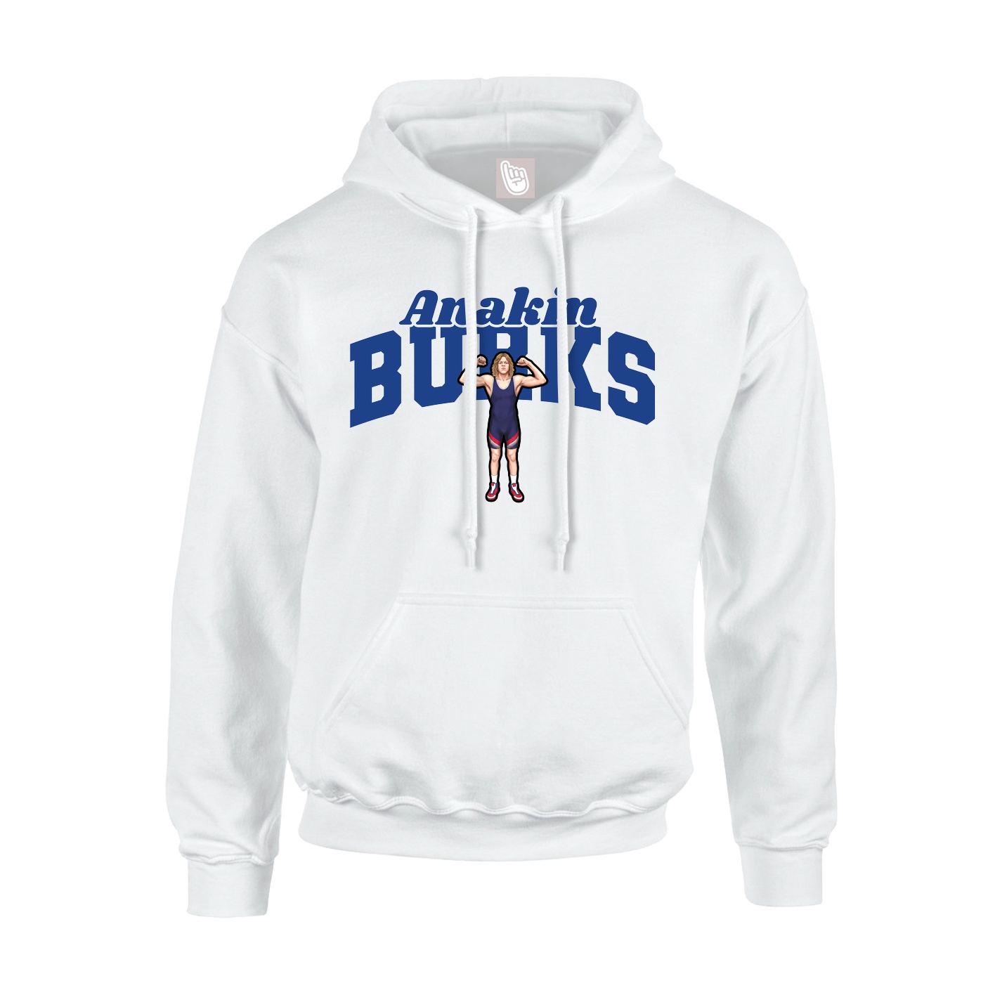 Hoodie — Signature Arch in White