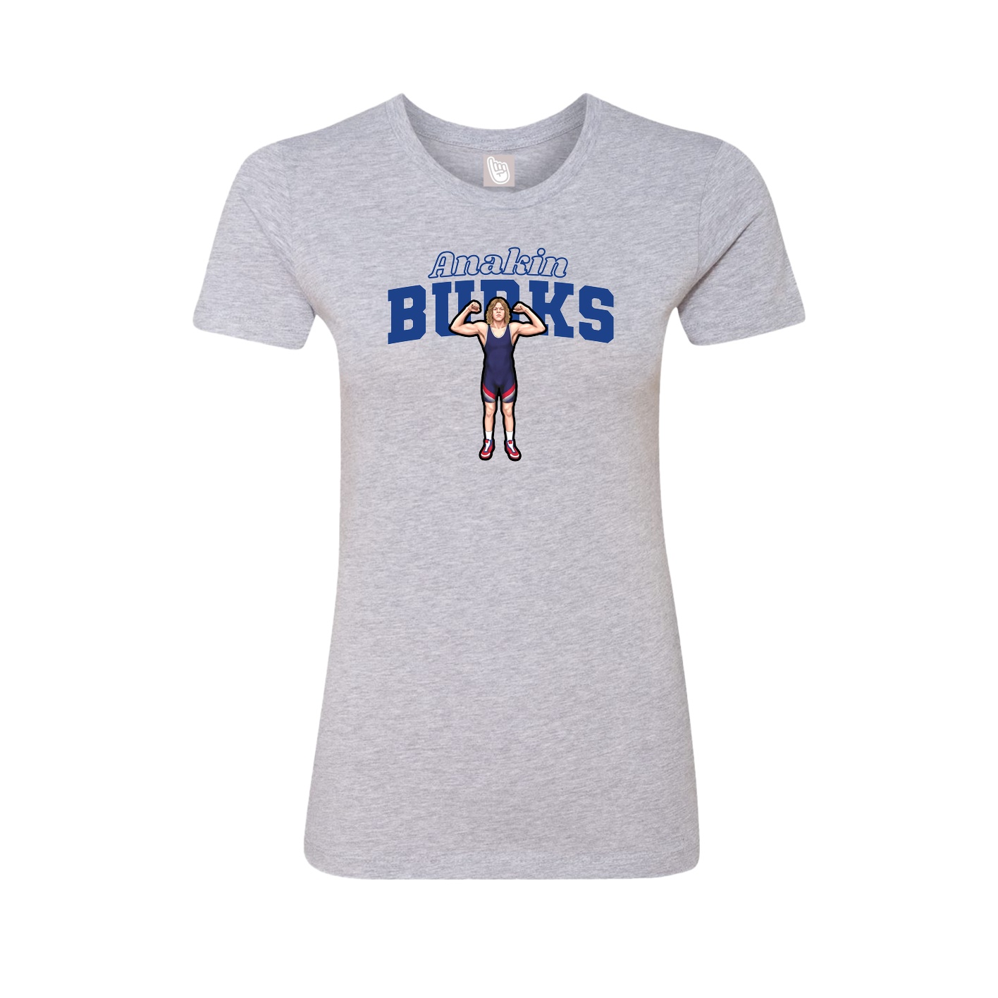 Womens Tee — Name Arch in Grey