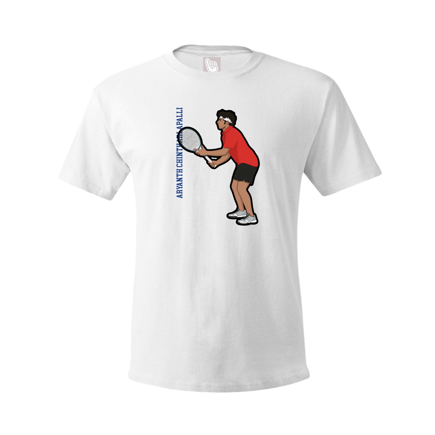 Tee — Name Vertical in White