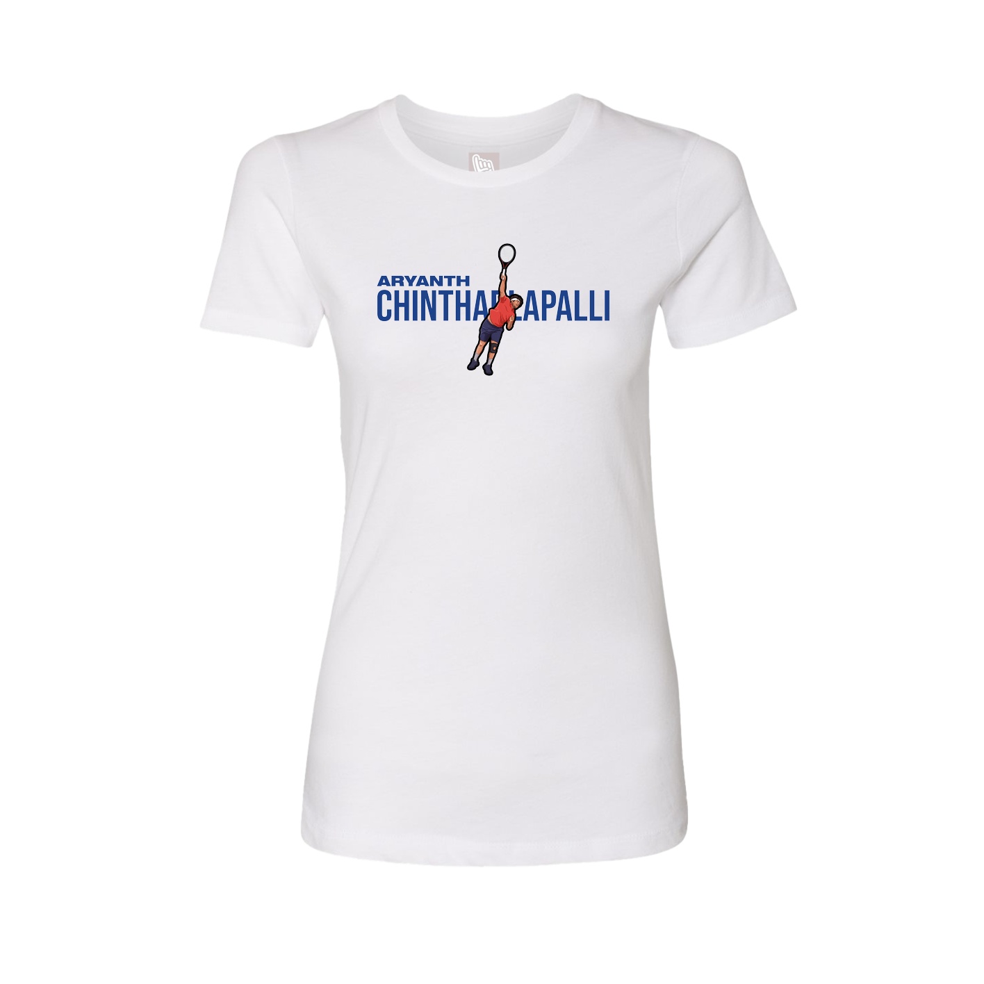 Fitted Women's Tee — Player Name in White
