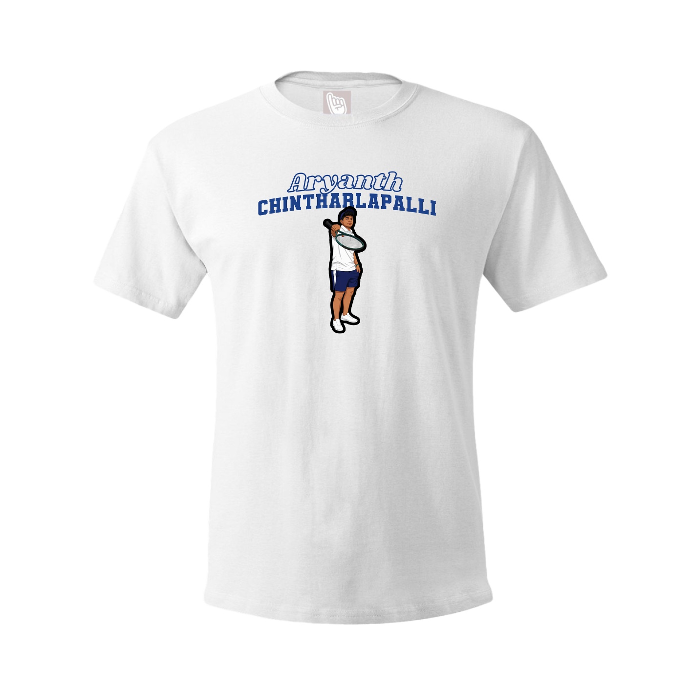 Youth Tee — Name Arch in White