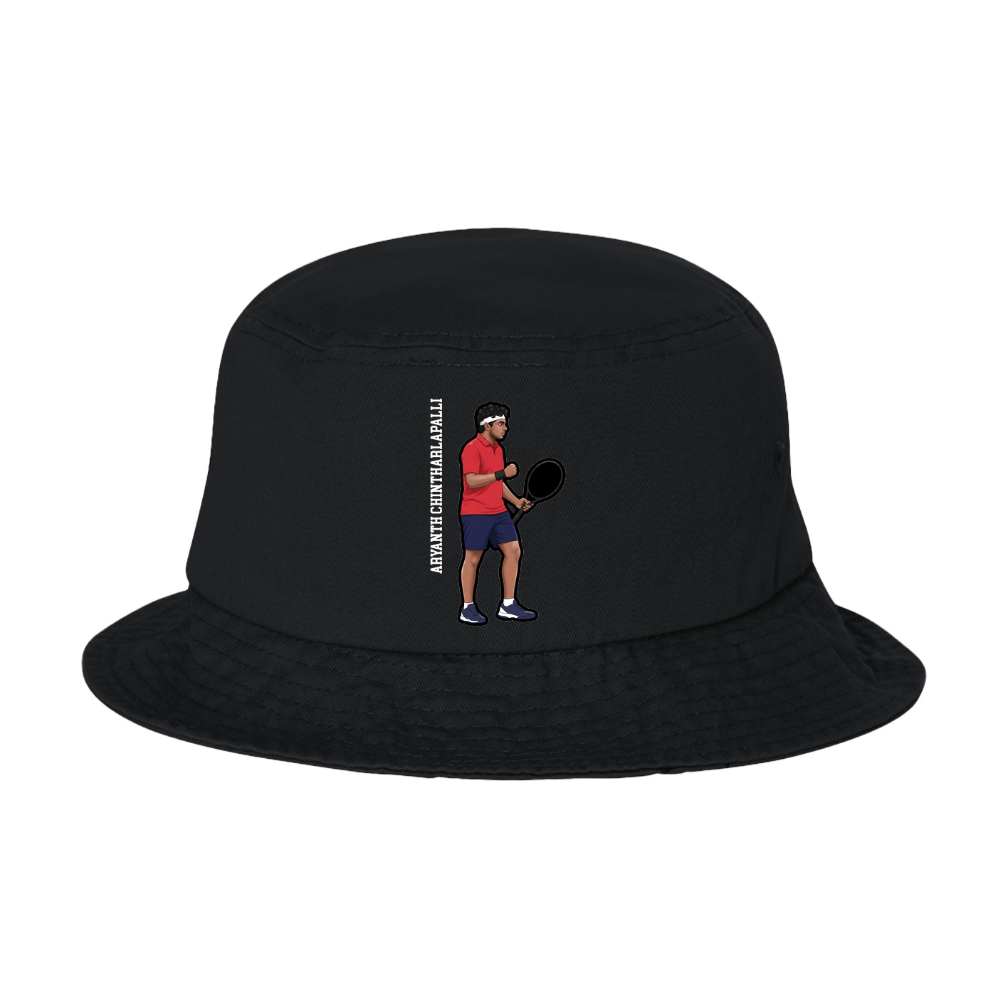 Bucket Cap — Name Vertical in Black