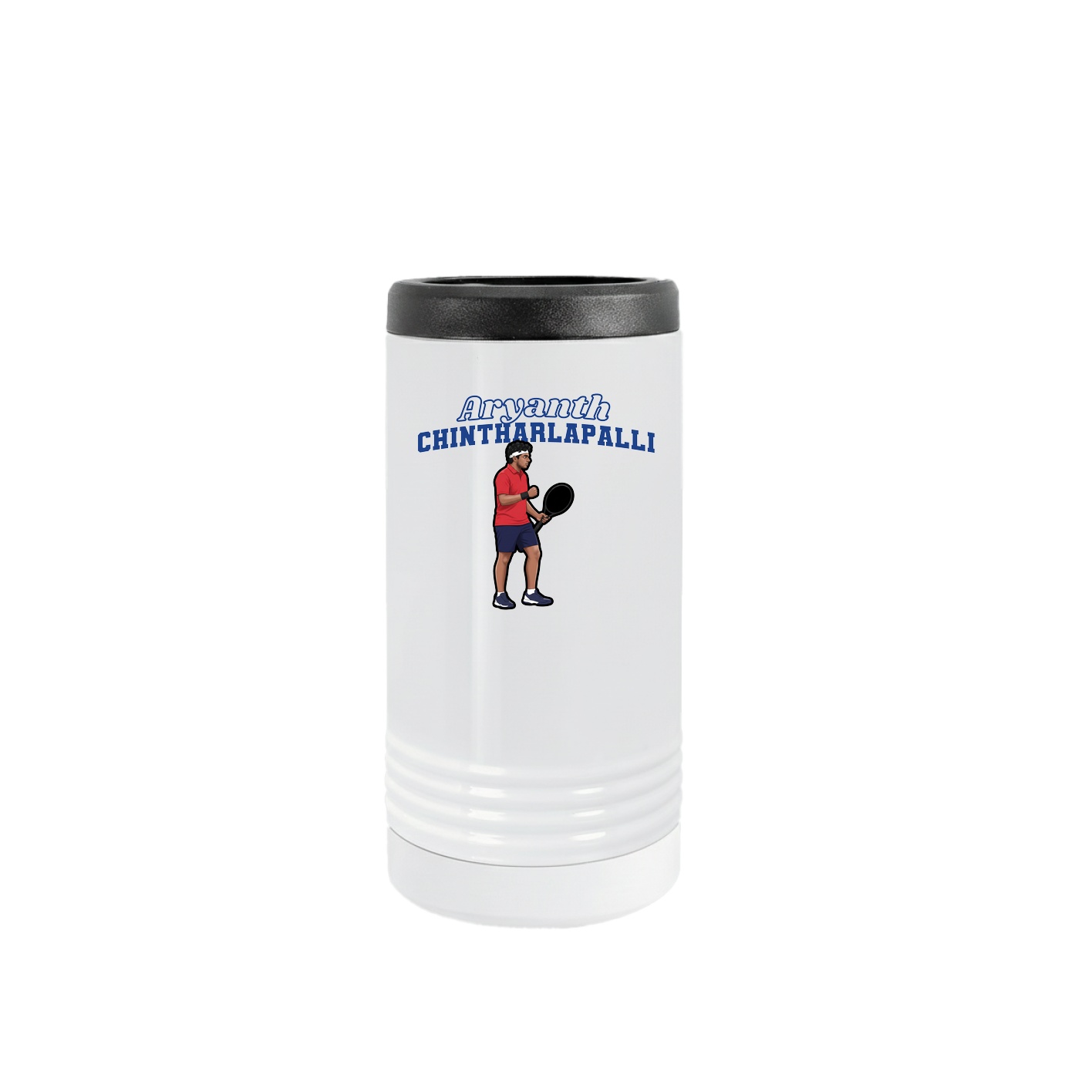 Slim Beverage Holder — Name Arch in White
