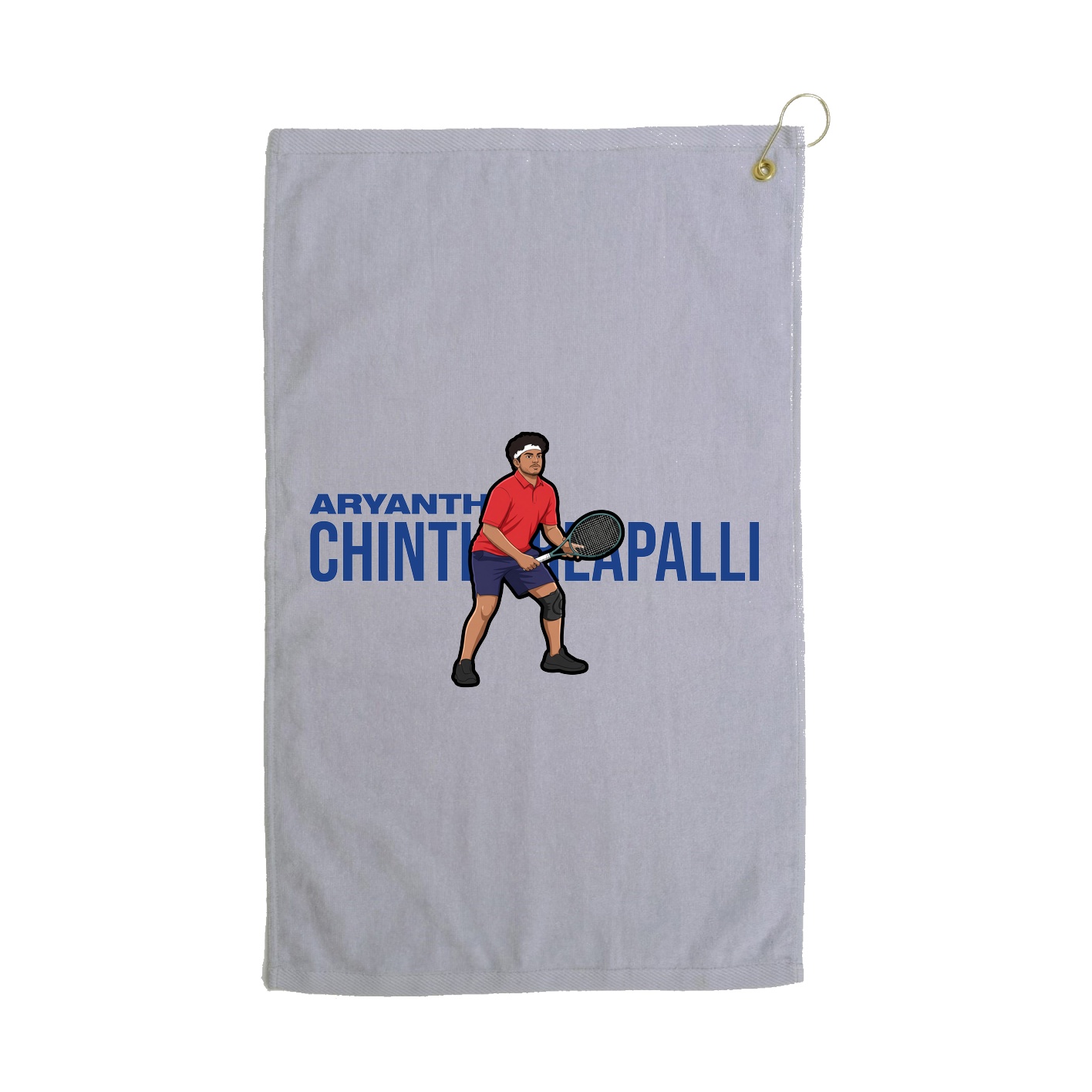 Golf Towel — Player Name in Grey