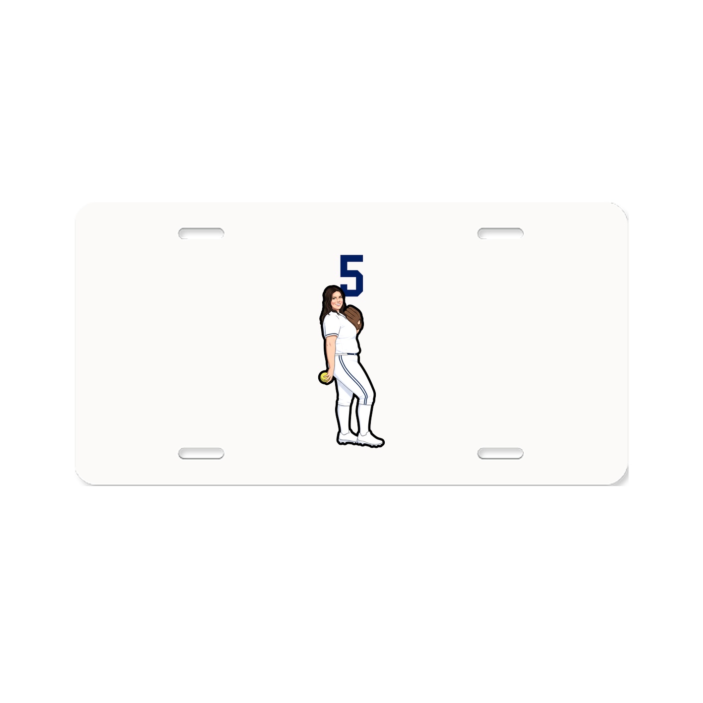 License Plate — Number Top in Classic