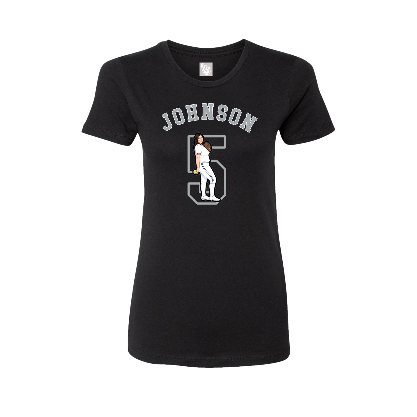 Fitted Women's Tee — Shirsey Arch in Black