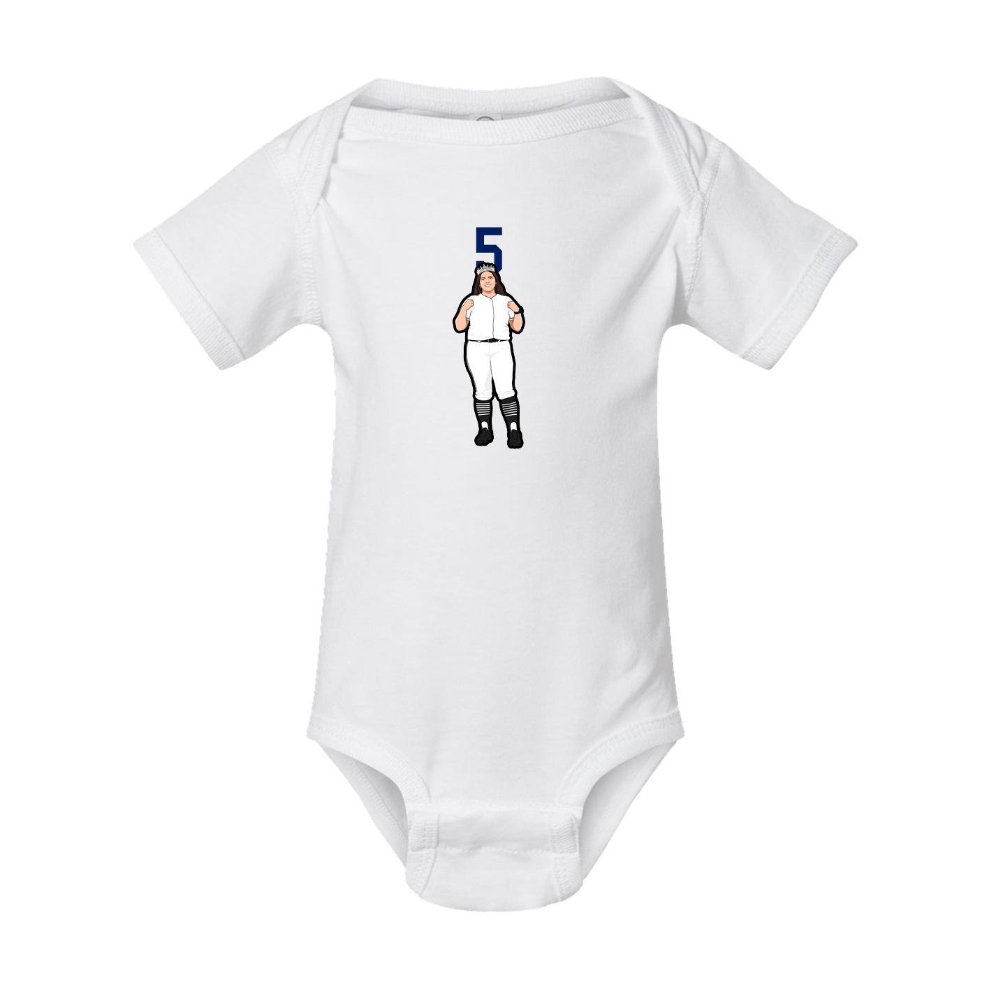 Baby Onesie — Number Top in White