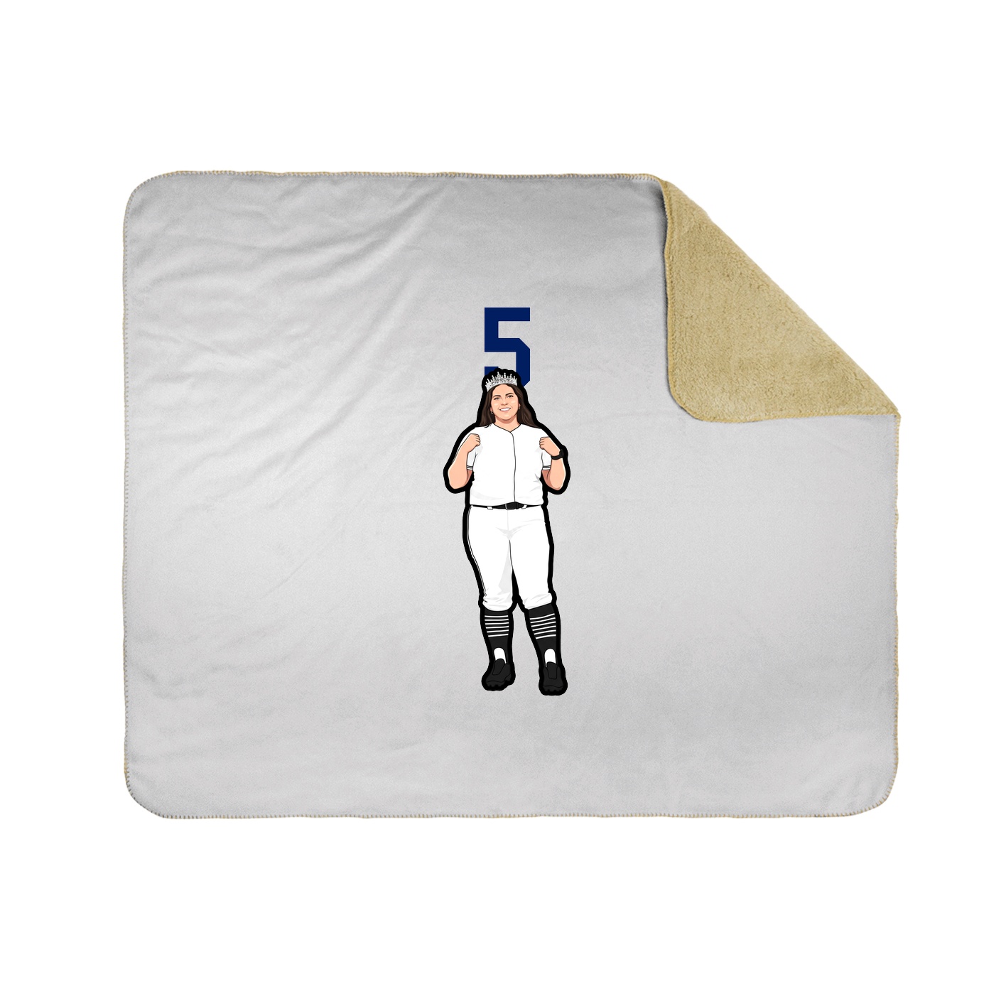 Throw Blanket — Number Top in White