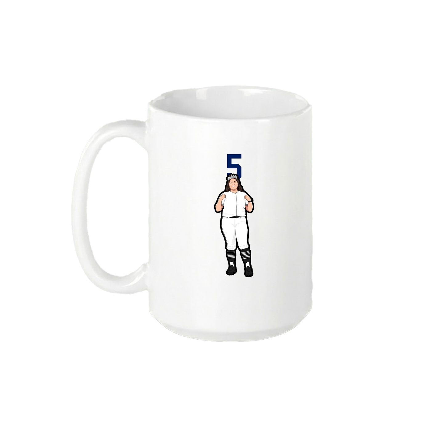 15oz Coffee Mug — Number Top in White