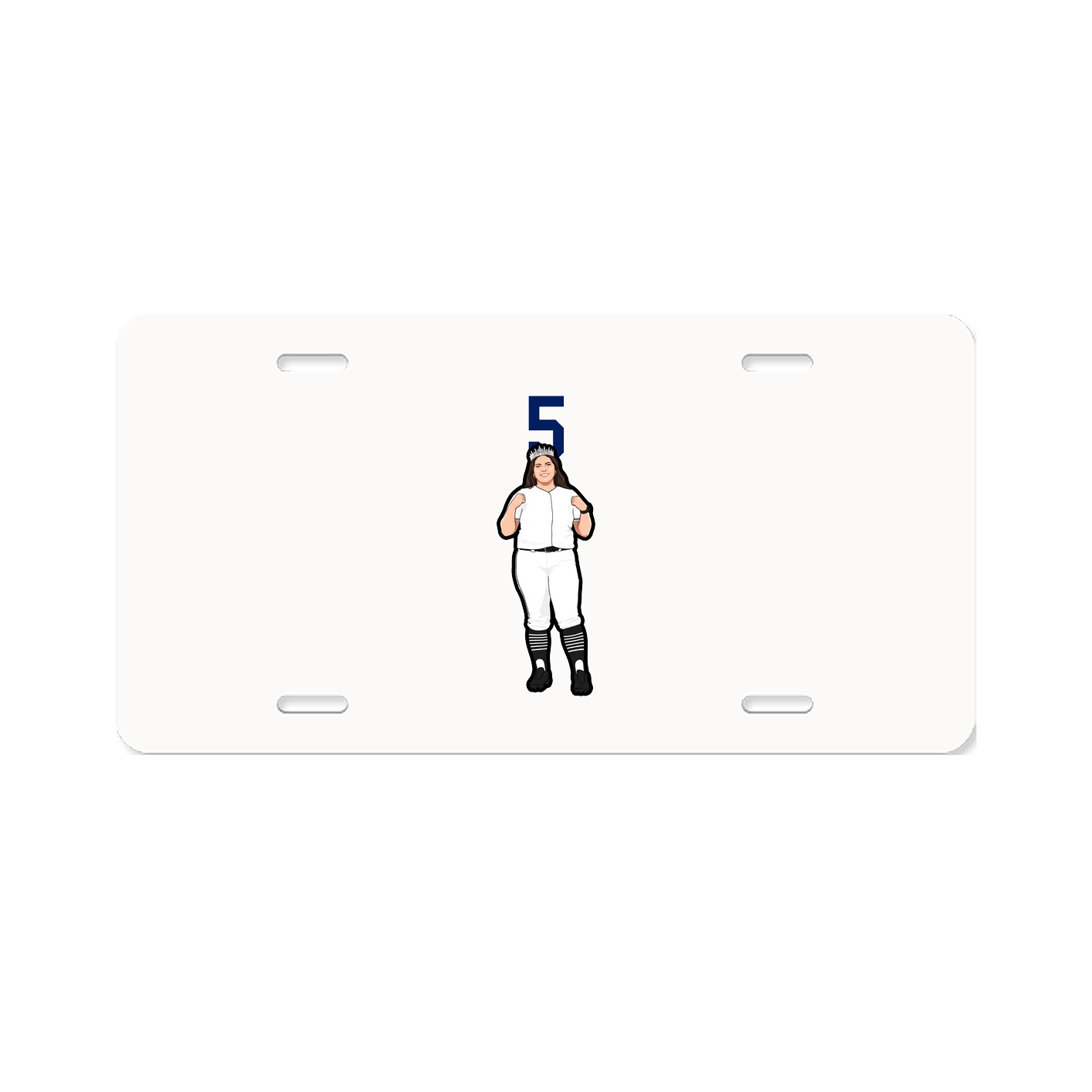 License Plate — Number Top in Classic