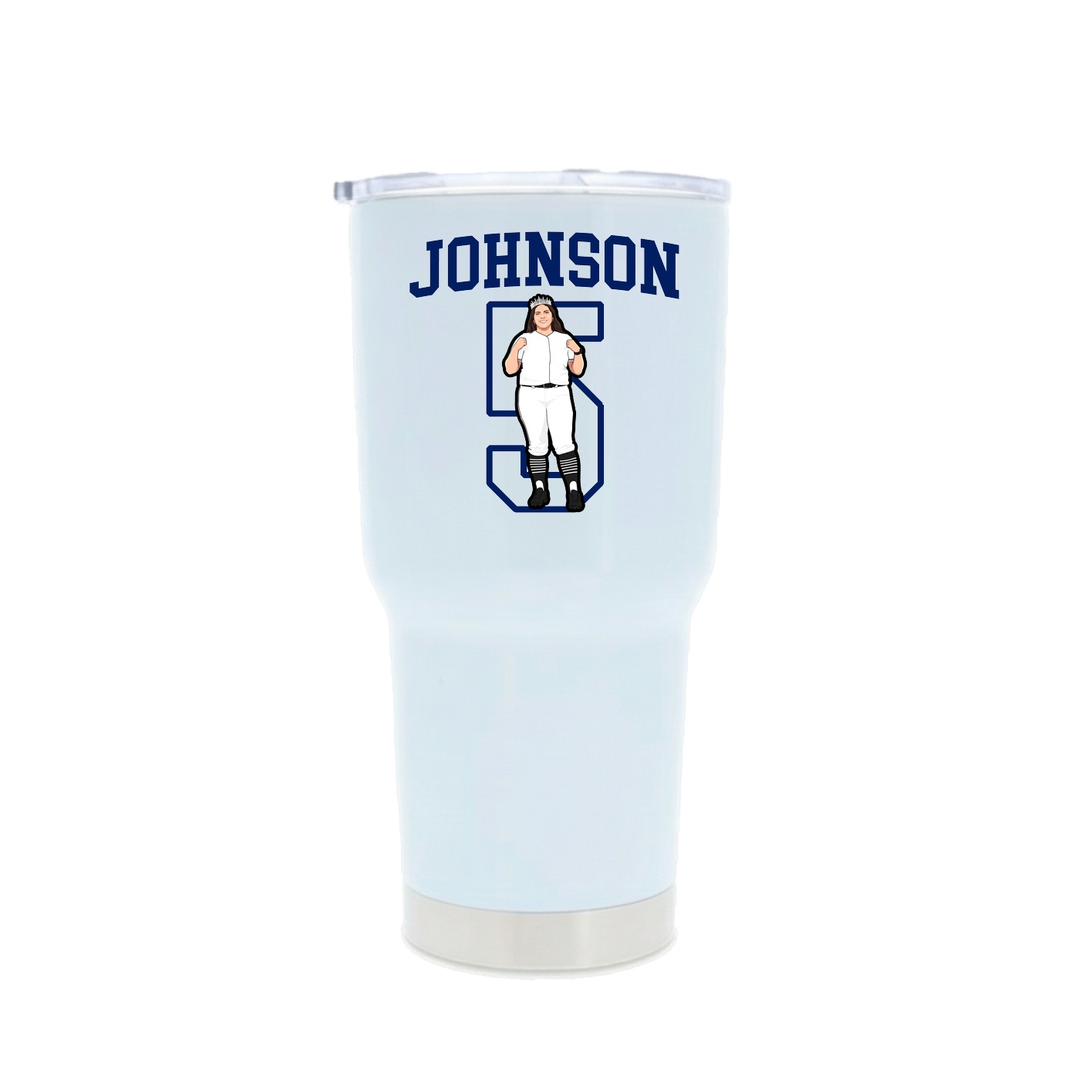 30oz Stainless Steel Tumbler — Shirsey in White
