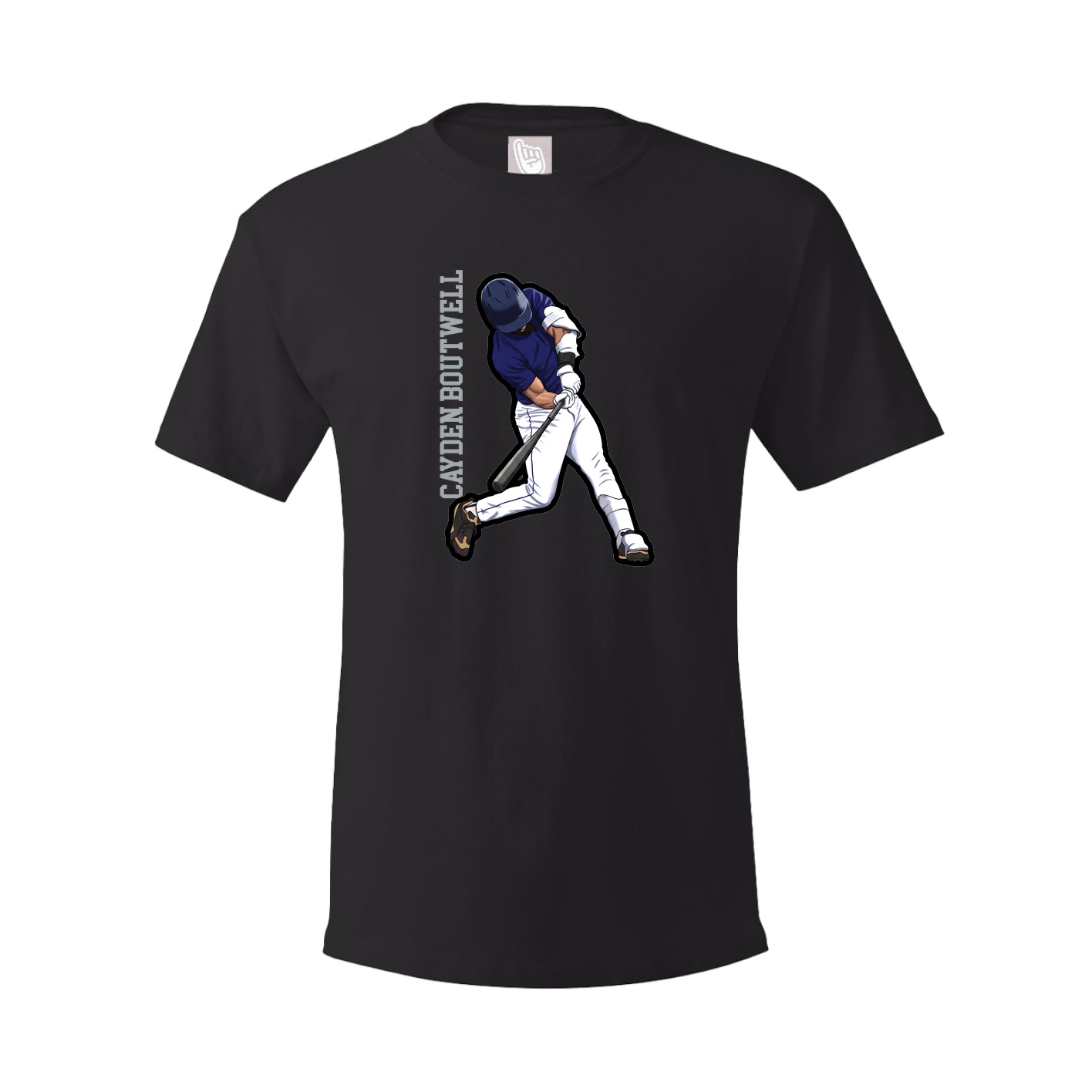 Youth Tee — Name Vertical in Black