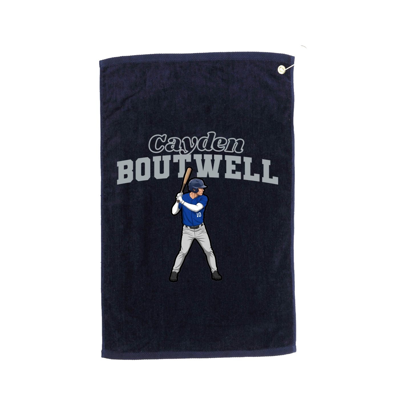Golf Towel — Name Arch in Navy