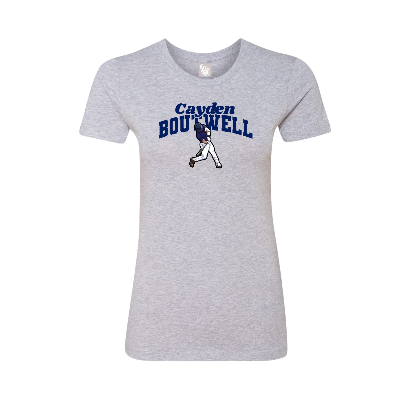 Fitted Women's Tee — Signature Arch in Grey