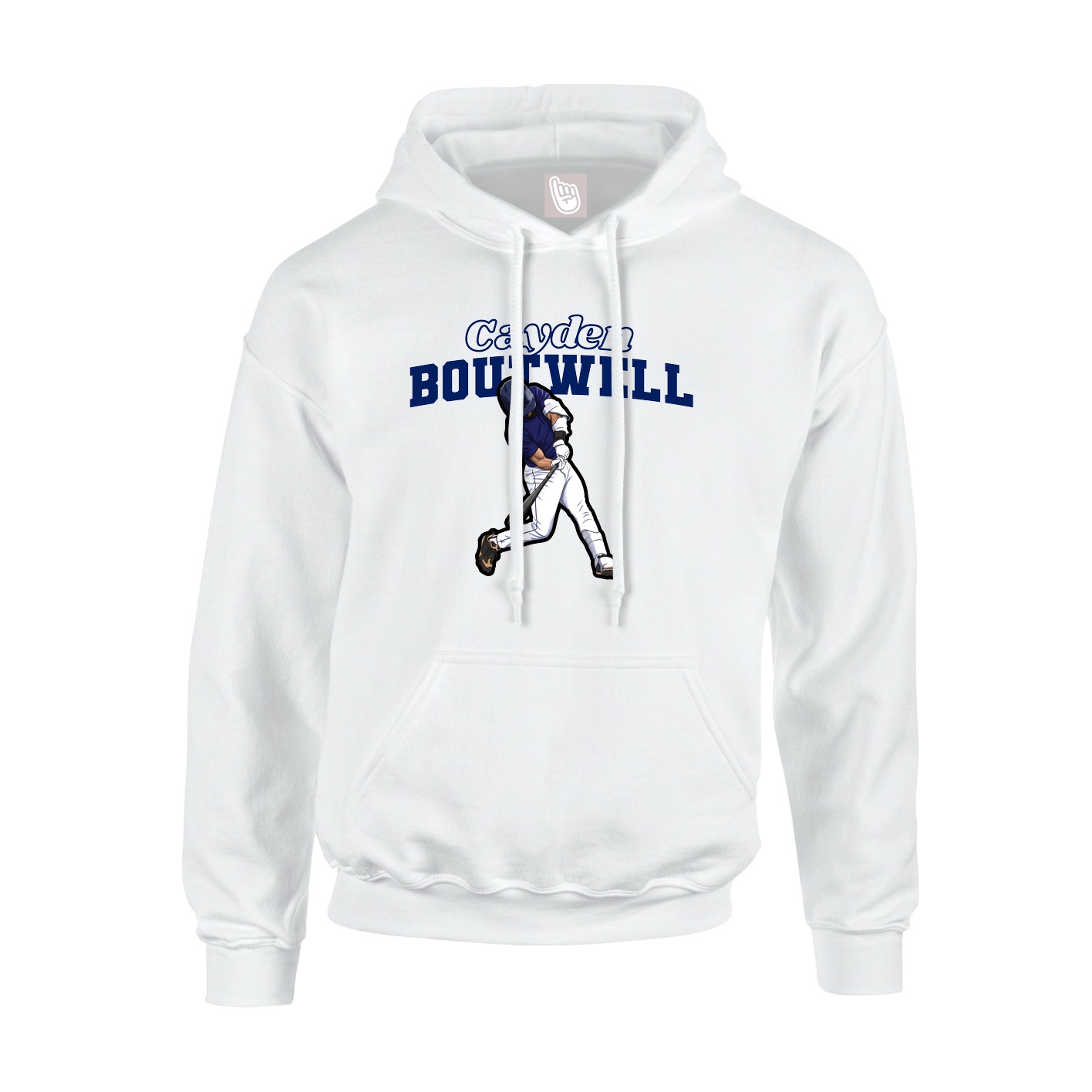 Hoodie — Name Arch in White
