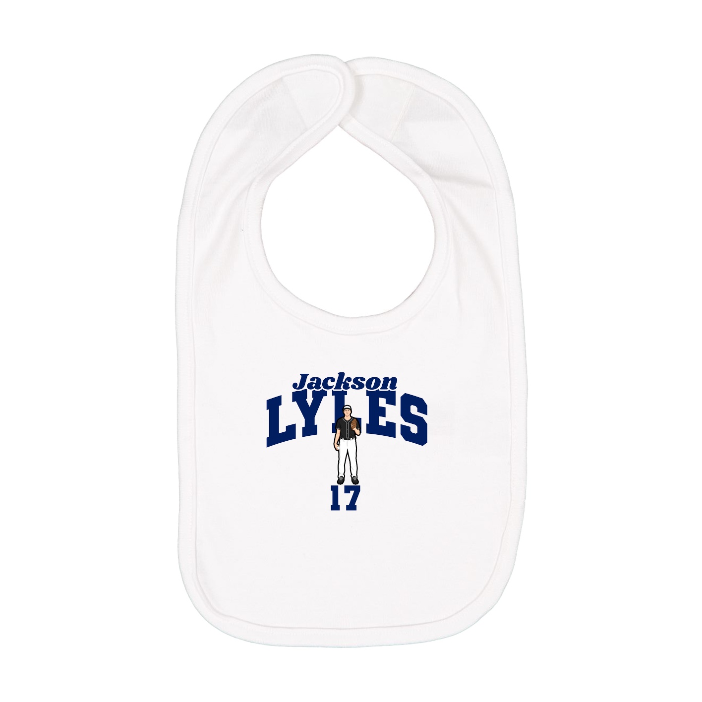 Infant Bib — Signature Arch in White