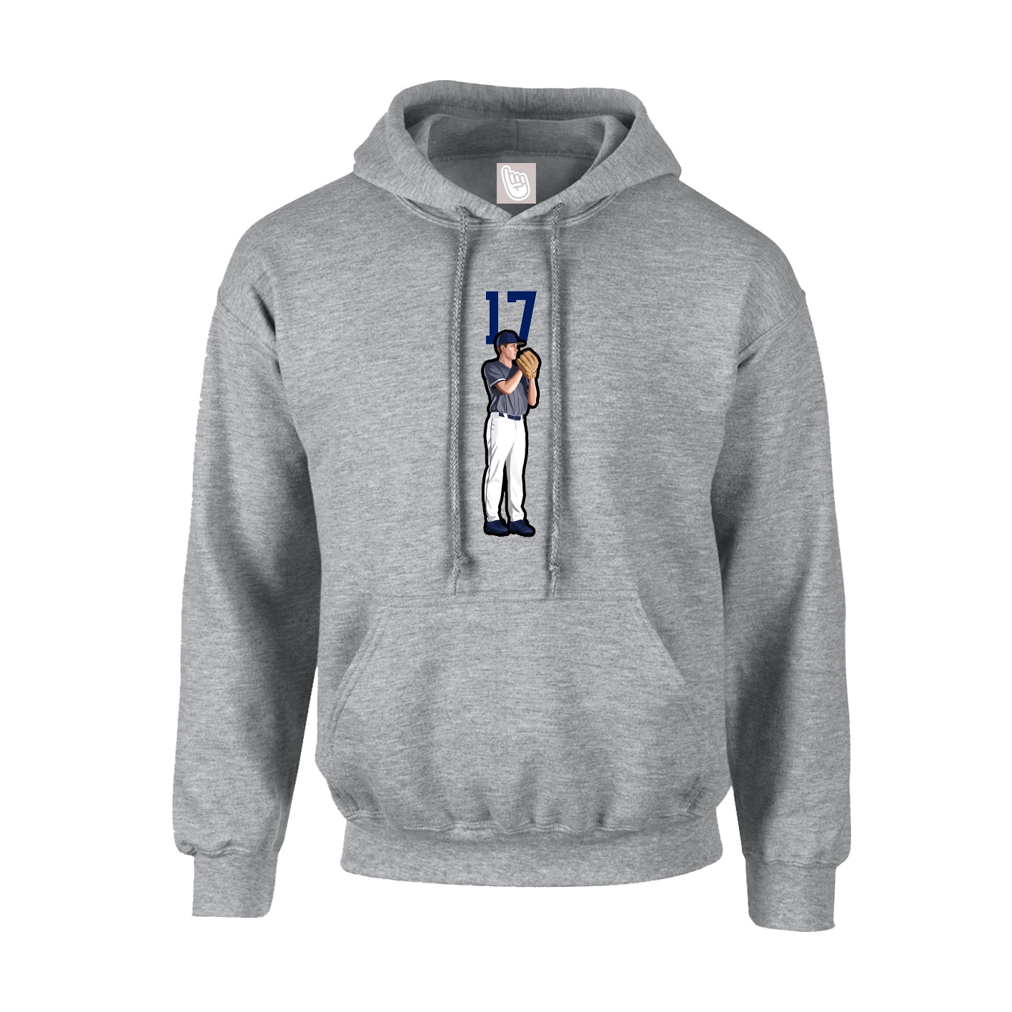 Hoodie — Number Top in Grey