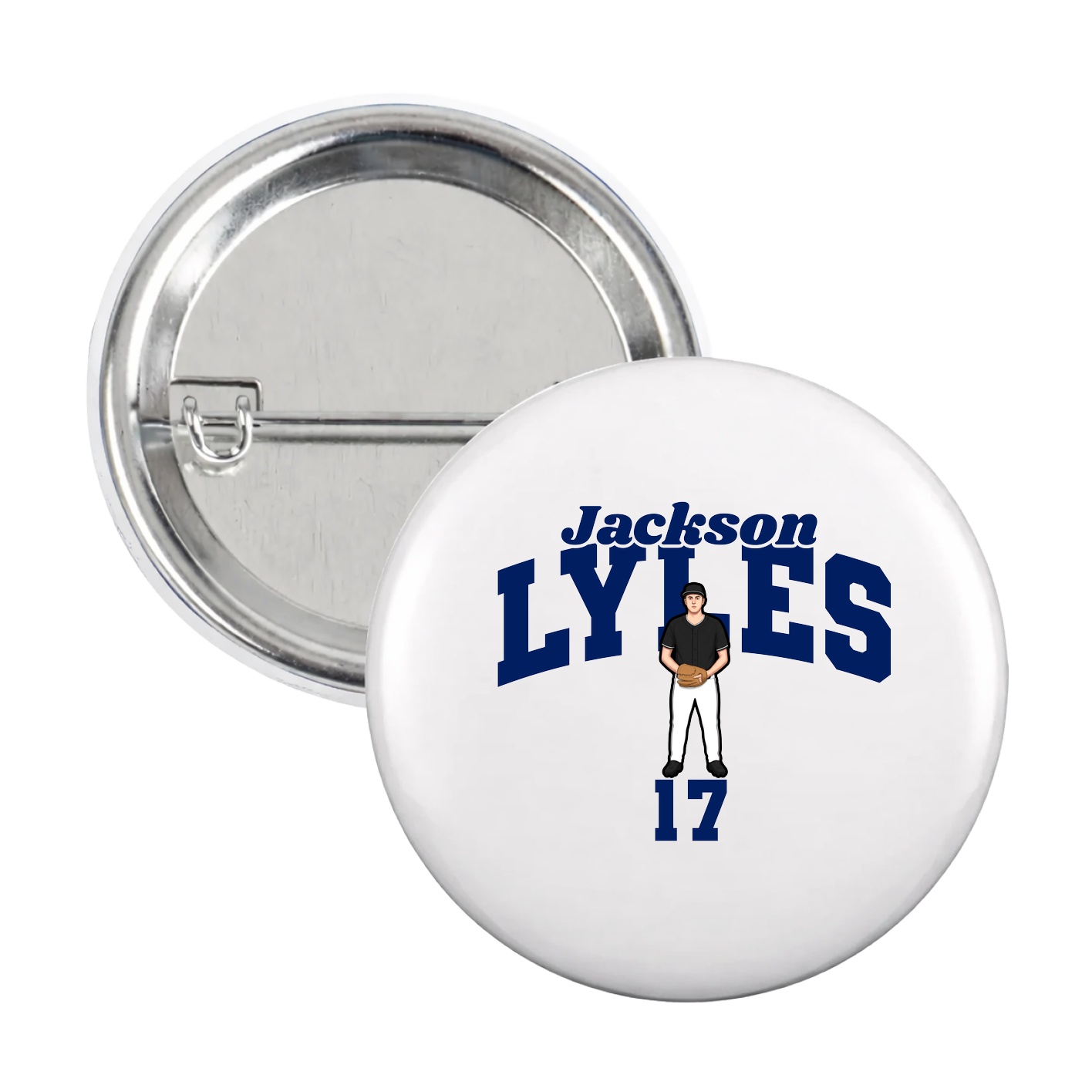 Game Day Button — Signature Arch in White