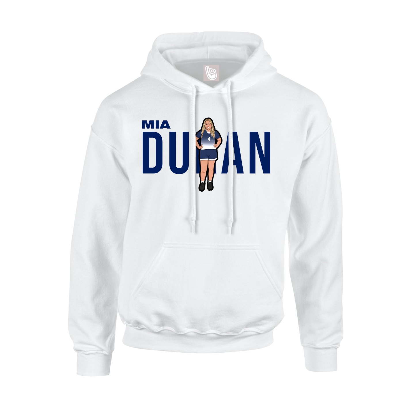 Youth Hoodie — Player Name in White