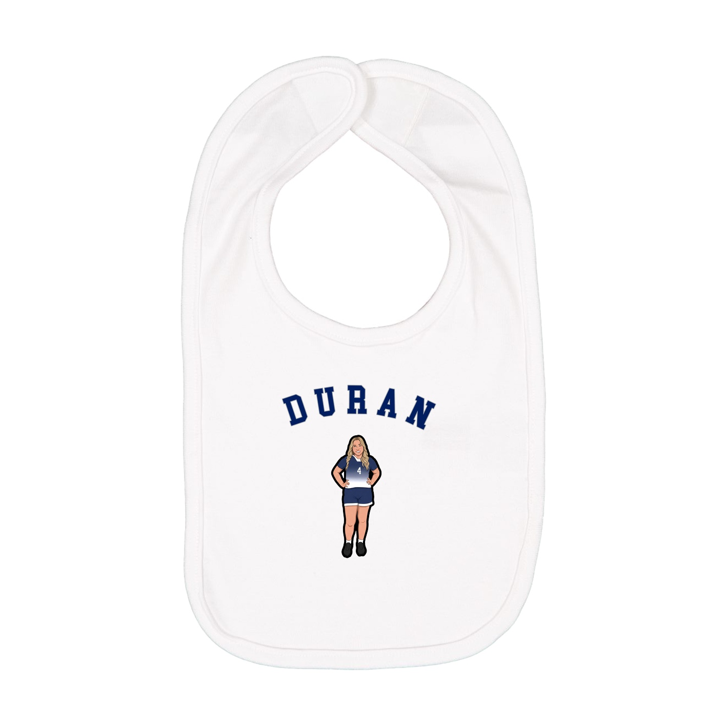Infant Bib — Shirsey Arch in White