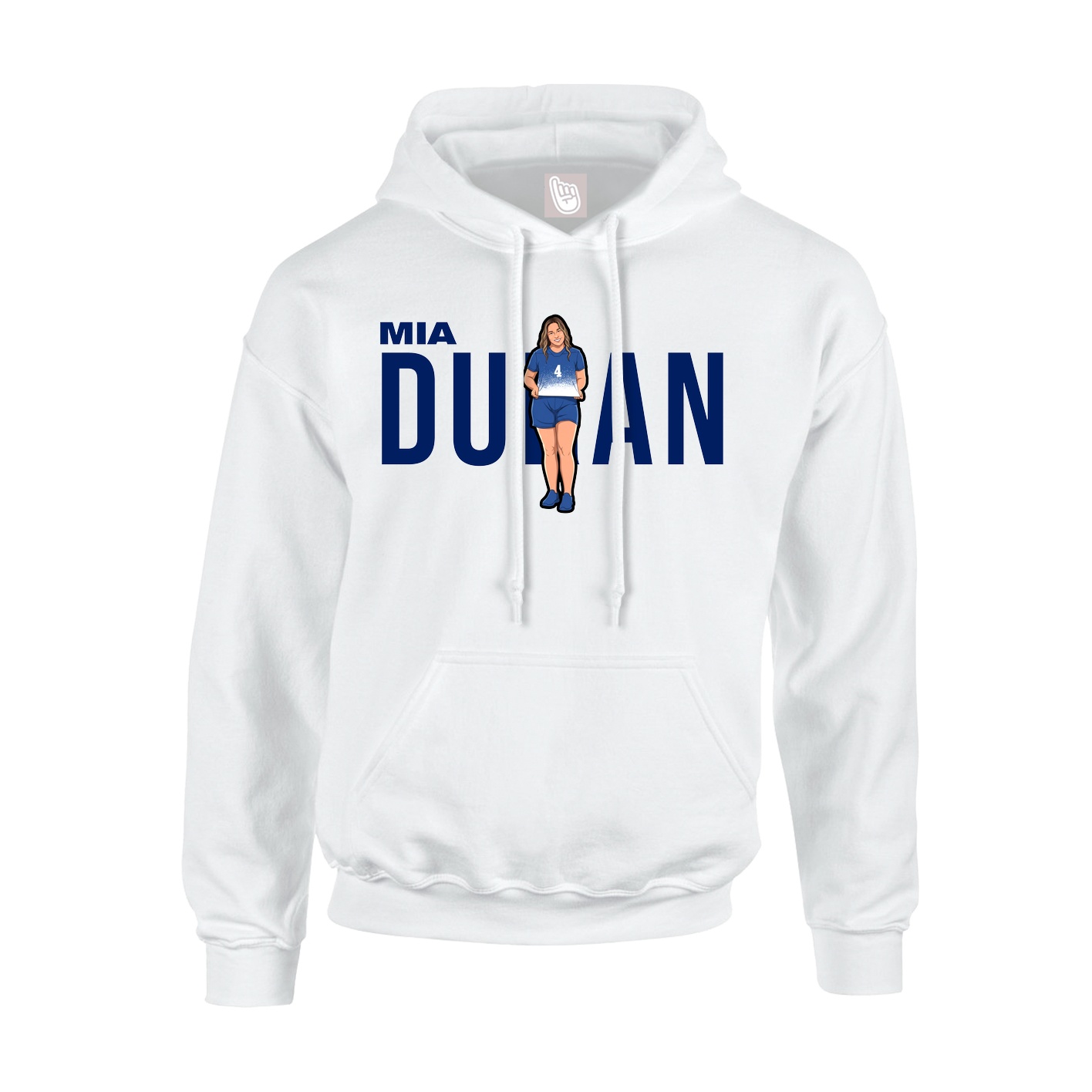 Hoodie — Player Name in White