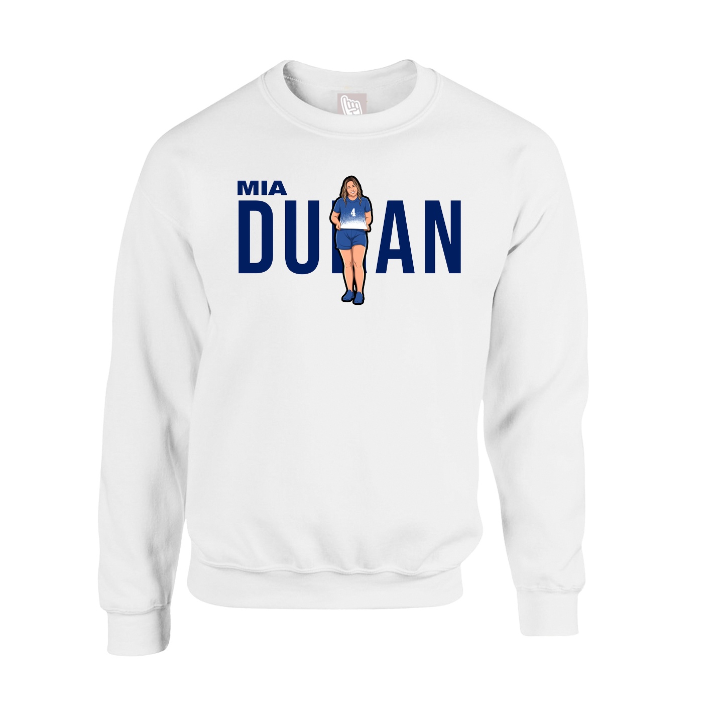 Fleece Crew — Player Name in White