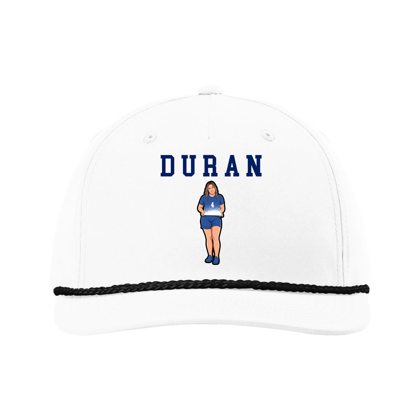 Five-Panel Classic Rope Cap — Shirsey in White