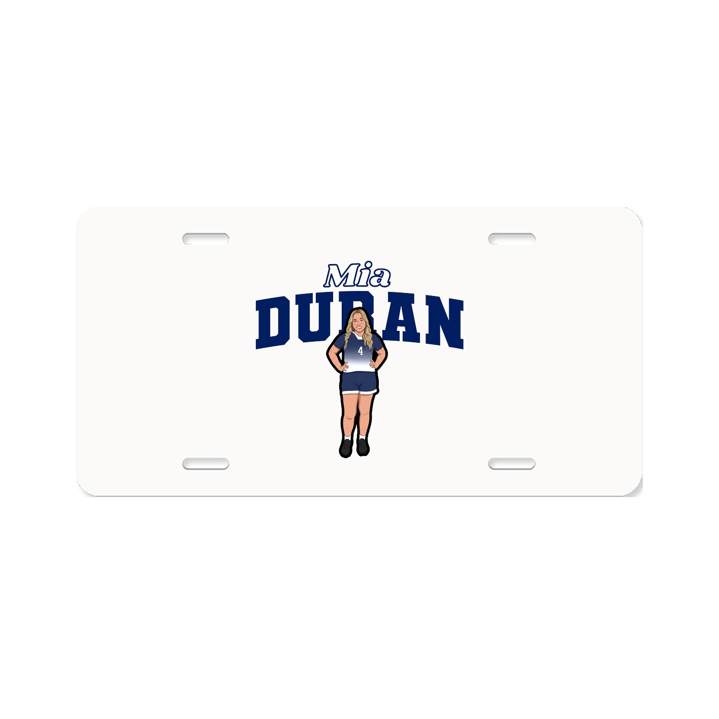 License Plate — Name Arch in Classic